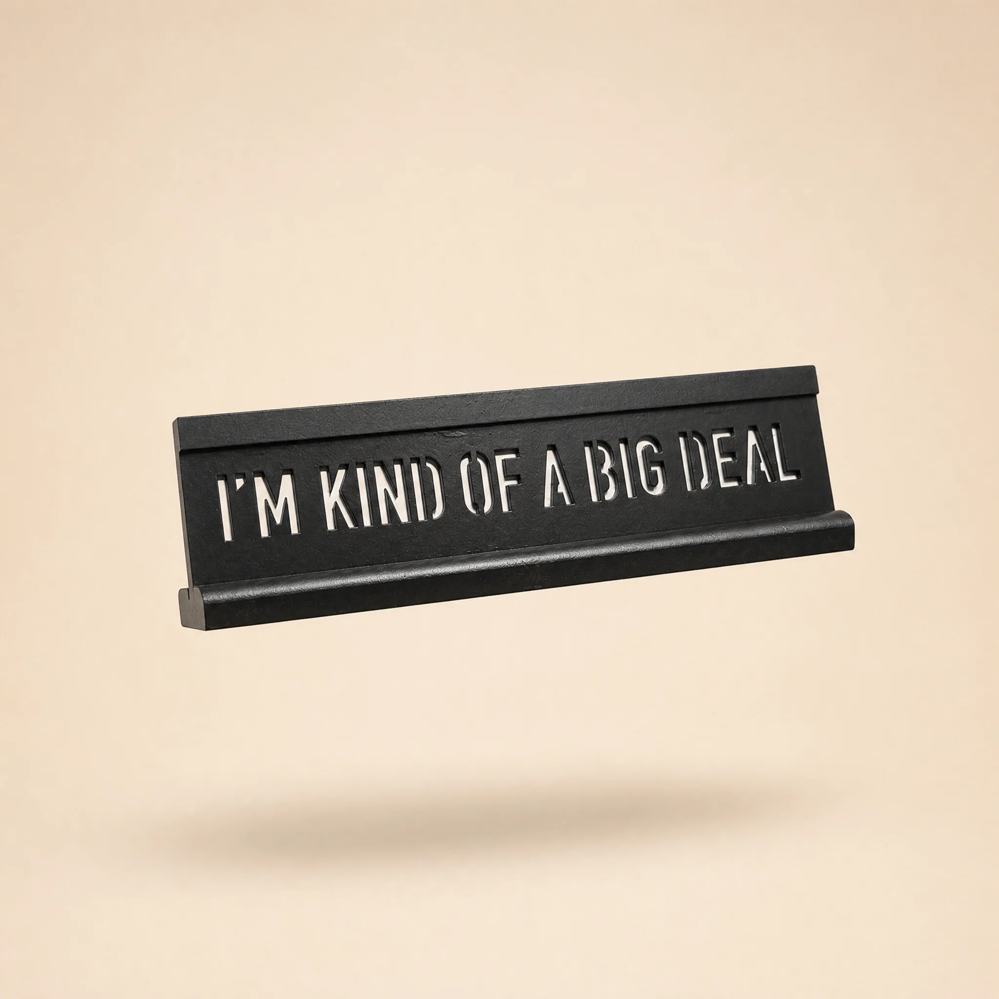 I'm Kind of a Big Deal Desk Plaque | 10" x 3" Cut-Out Lettering Funny Desk Sign