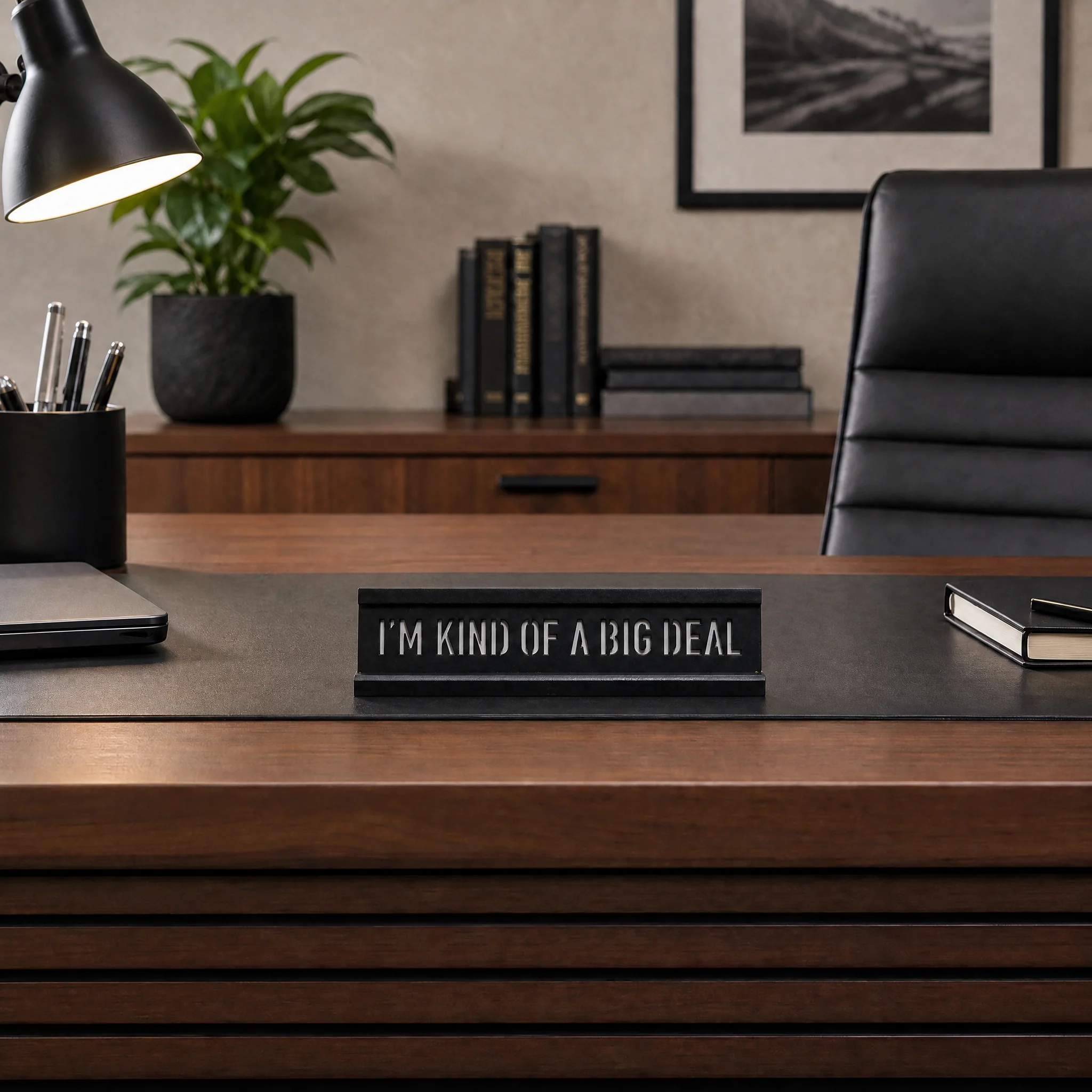I'm Kind of a Big Deal Desk Plaque | 10" x 3" Cut-Out Lettering Funny Desk Sign - Image 6