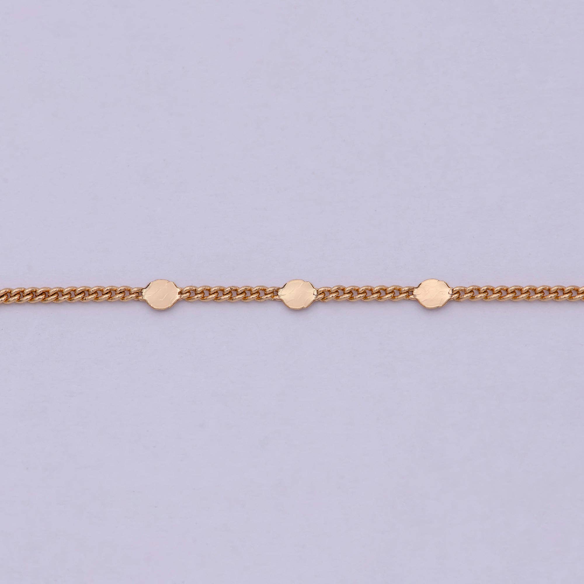 18K Gold Filled Chain Necklace Gold Curb Chain, 18 inch + 2 inch extender - Image 3