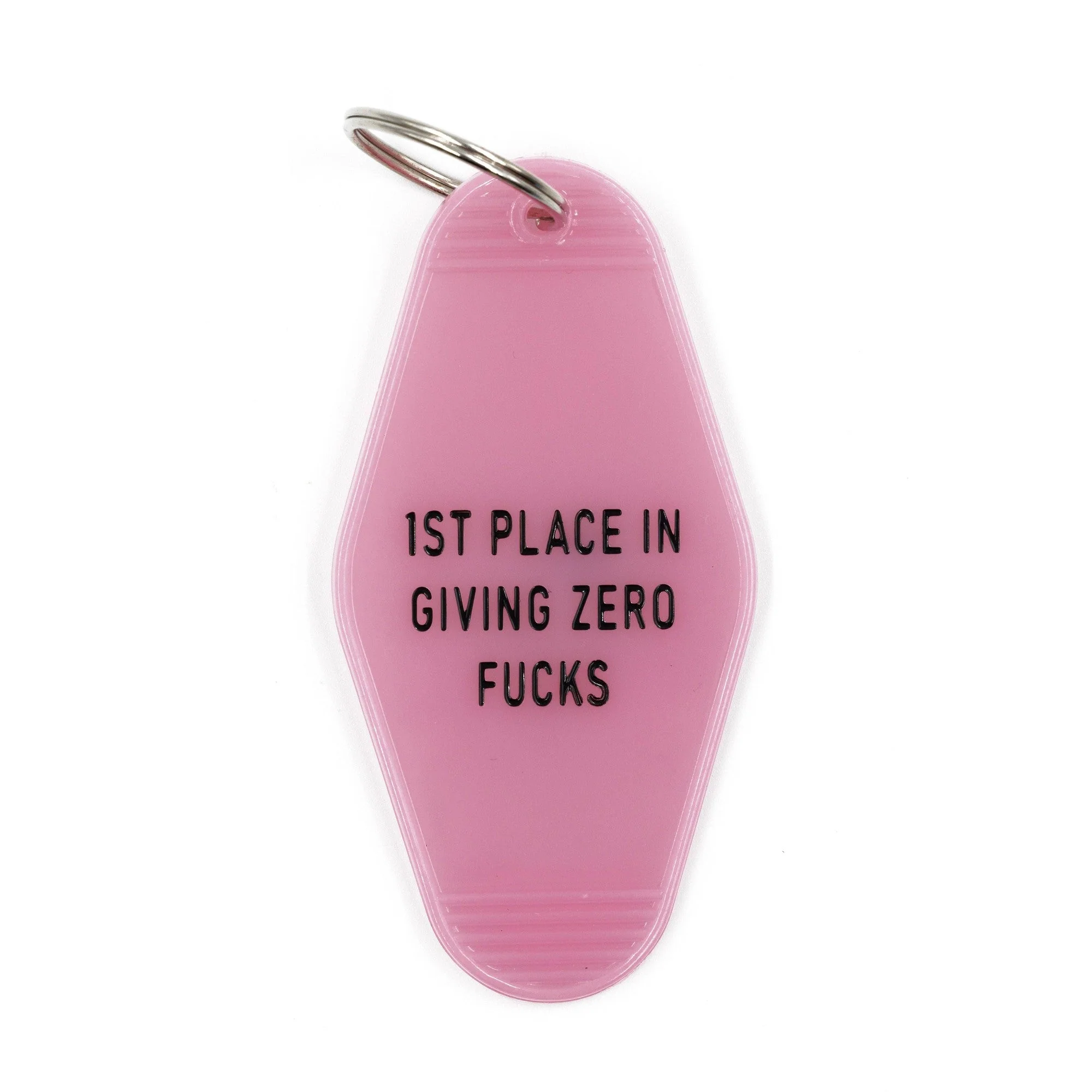1st Place in Giving Zero Fucks Keychain in Blush Pink - Image 4
