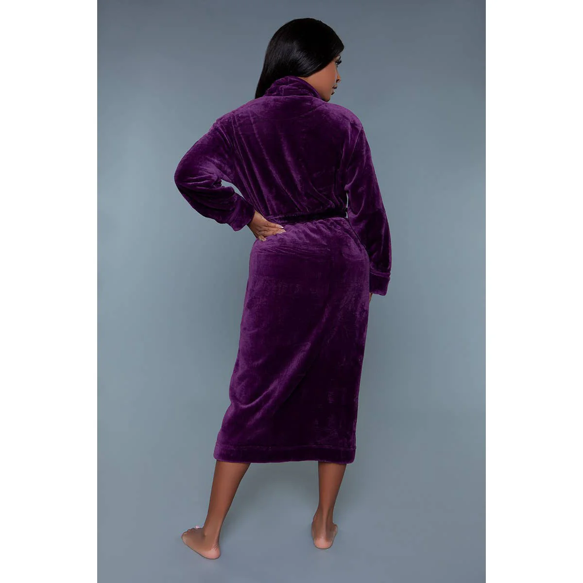 Helena Plush Robe in Purple | Giftable  Luxurious Ultra Soft [Available in S/M - L/XL] - Image 4