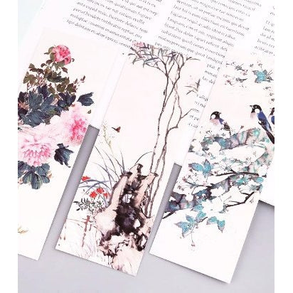 Painterly Flower and Bird Fine Art Style Bookmarks Pack of 30 - Image 2