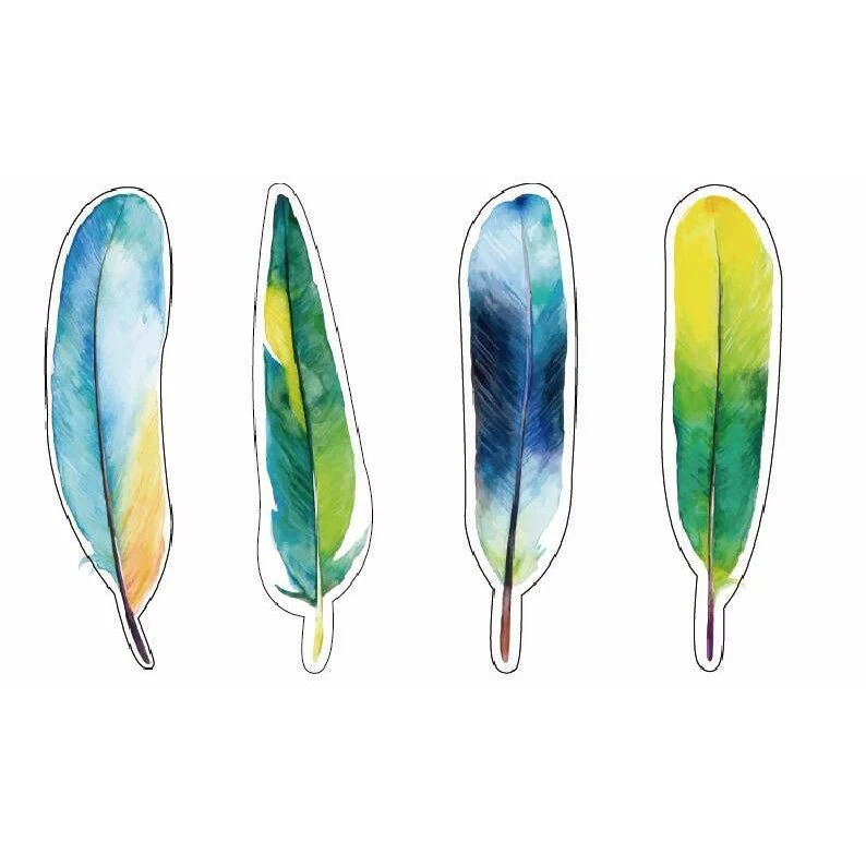 30-Pack of Watercolor-Style Feather Bookmarks - Image 6