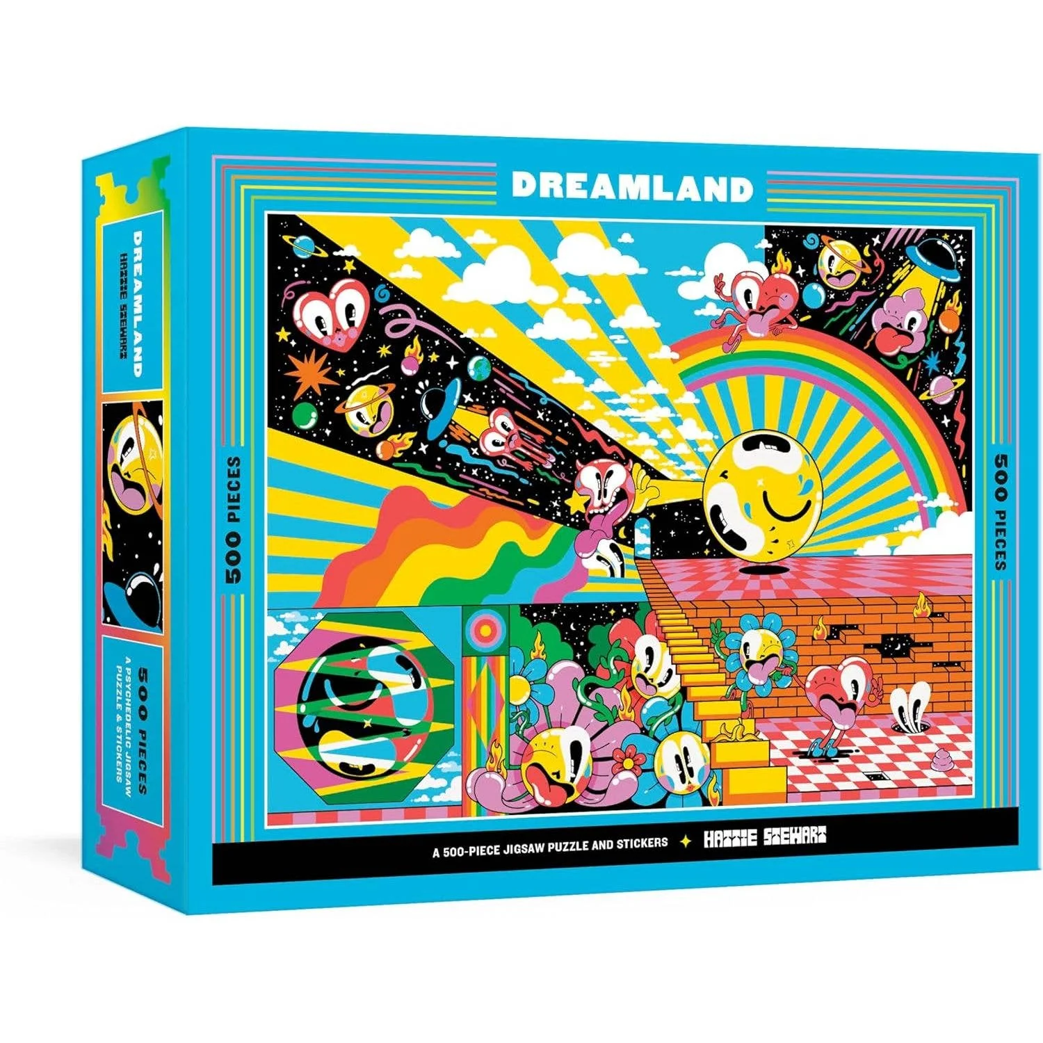 Dreamland: A 500-Piece Jigsaw Puzzle & Sticker Sheet | Pop Art Puzzle by Hattie Stewart - Image 2