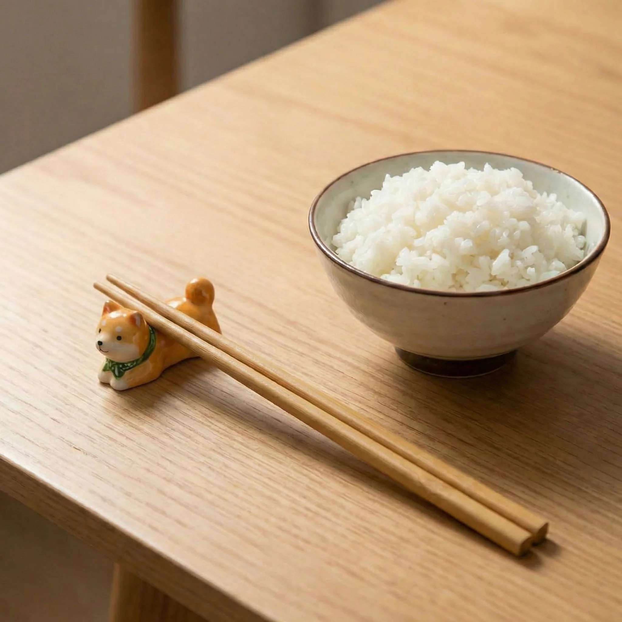 Shiba Inu Chopsticks Gift Set | 5 Pair Bamboo Chopsticks with Porcelain Rests | Gift Box Packaging - Image 2