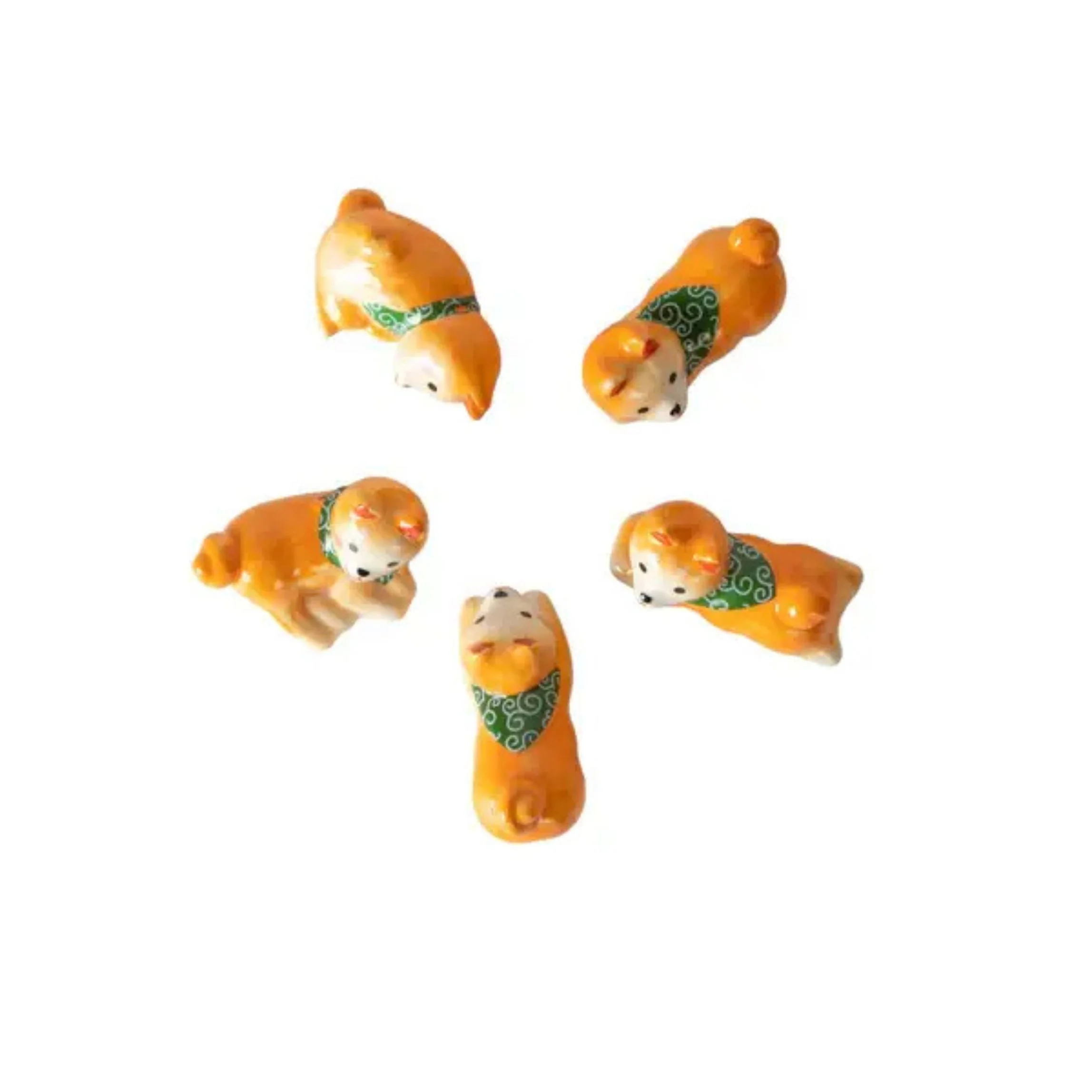 Shiba Inu Chopsticks Gift Set | 5 Pair Bamboo Chopsticks with Porcelain Rests | Gift Box Packaging - Image 5