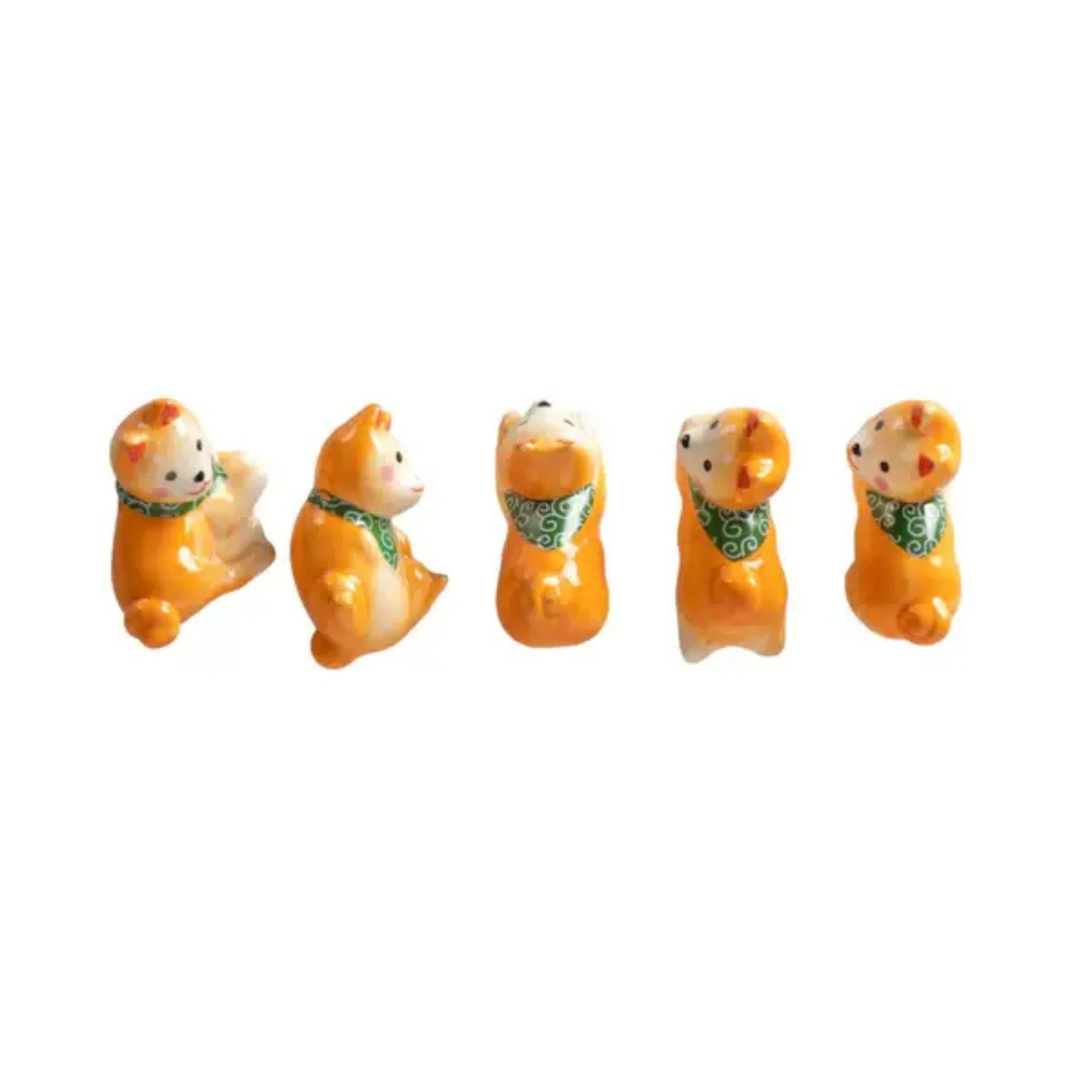 Shiba Inu Chopsticks Gift Set | 5 Pair Bamboo Chopsticks with Porcelain Rests | Gift Box Packaging - Image 6