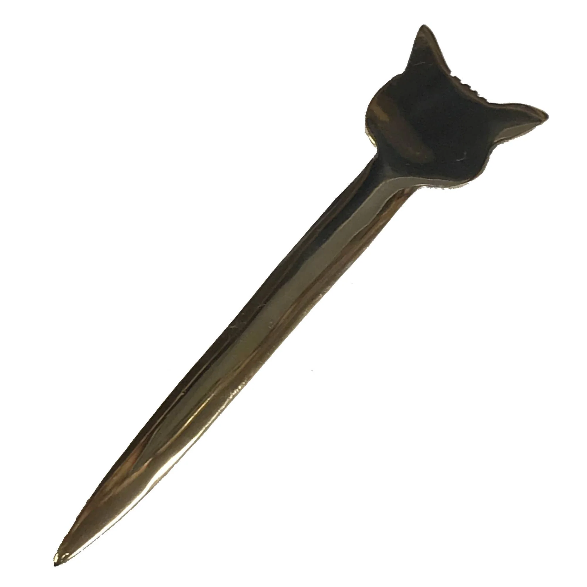 Solid Brass Fox Head Letter Opener Men's Gift | 6-1/4" Vintage Knife Mail Envelope Opener Staple Remover - Image 3
