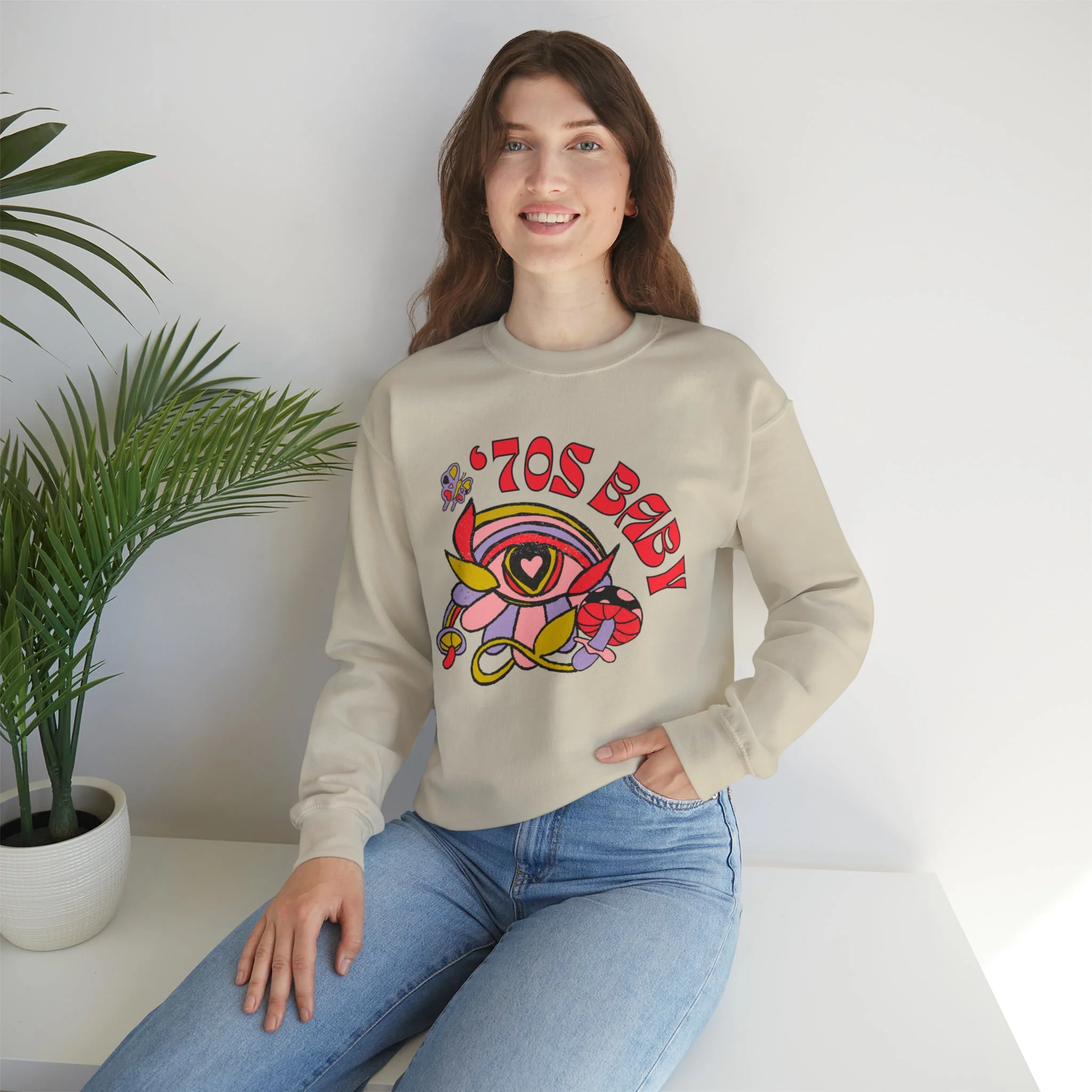 70's Baby Retro Unisex Heavy Blend™ Crewneck Sweatshirt - Image 2