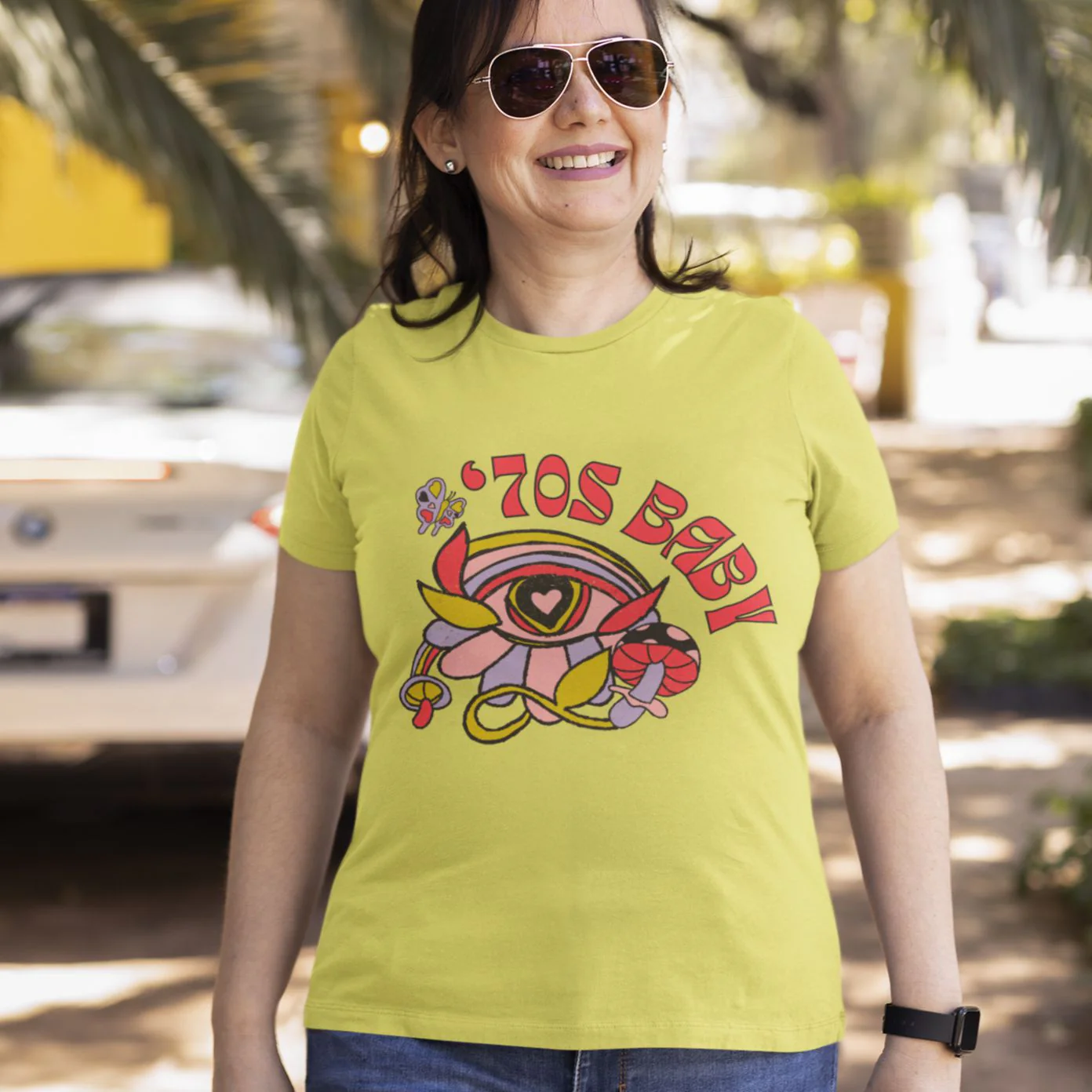 70's Baby Retro Jersey Short Sleeve Tee [Multiple Color Options] - Image 2