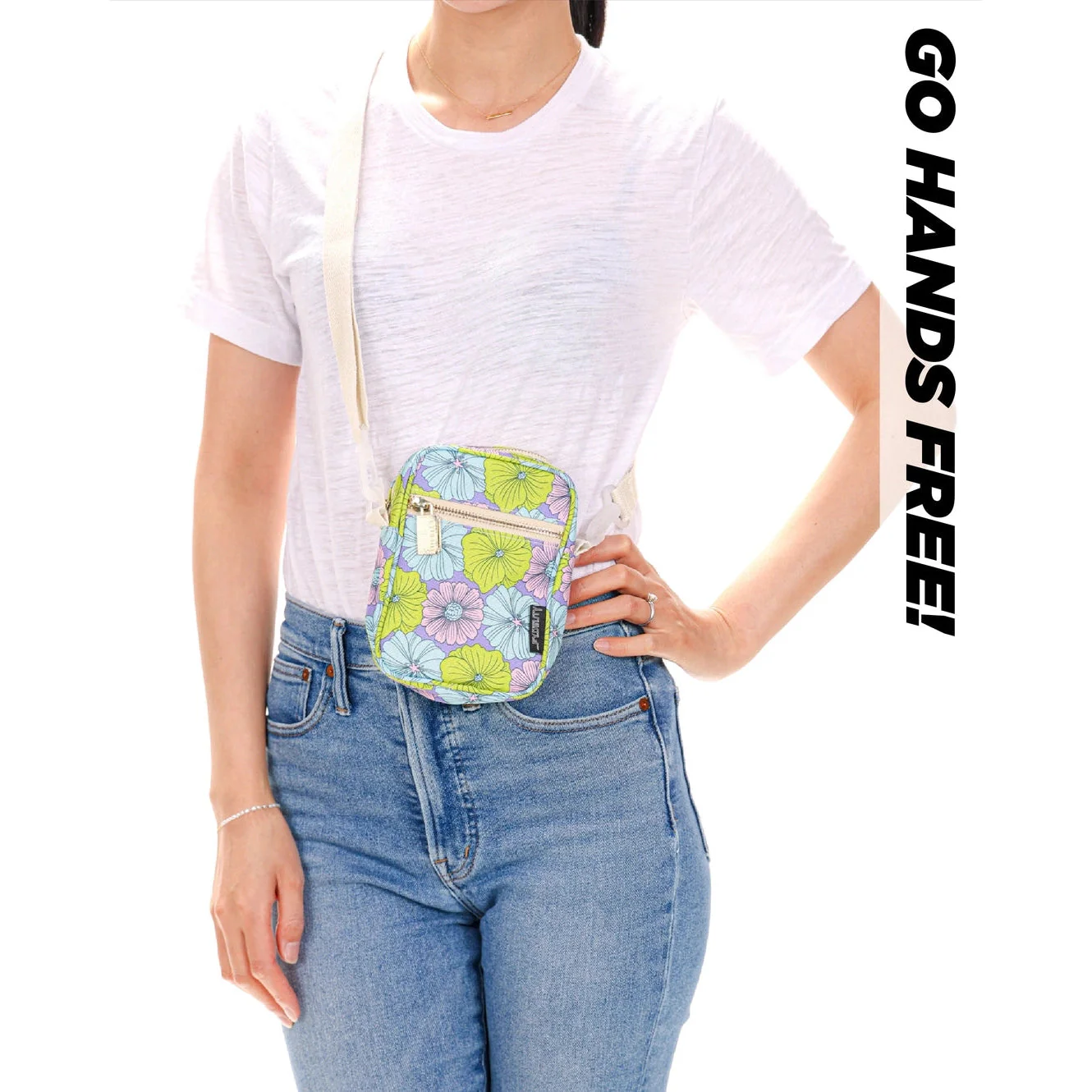 Floral '70s Crossbody Mini Brick Bag | Made of 100% Recycled Bottles - Image 2