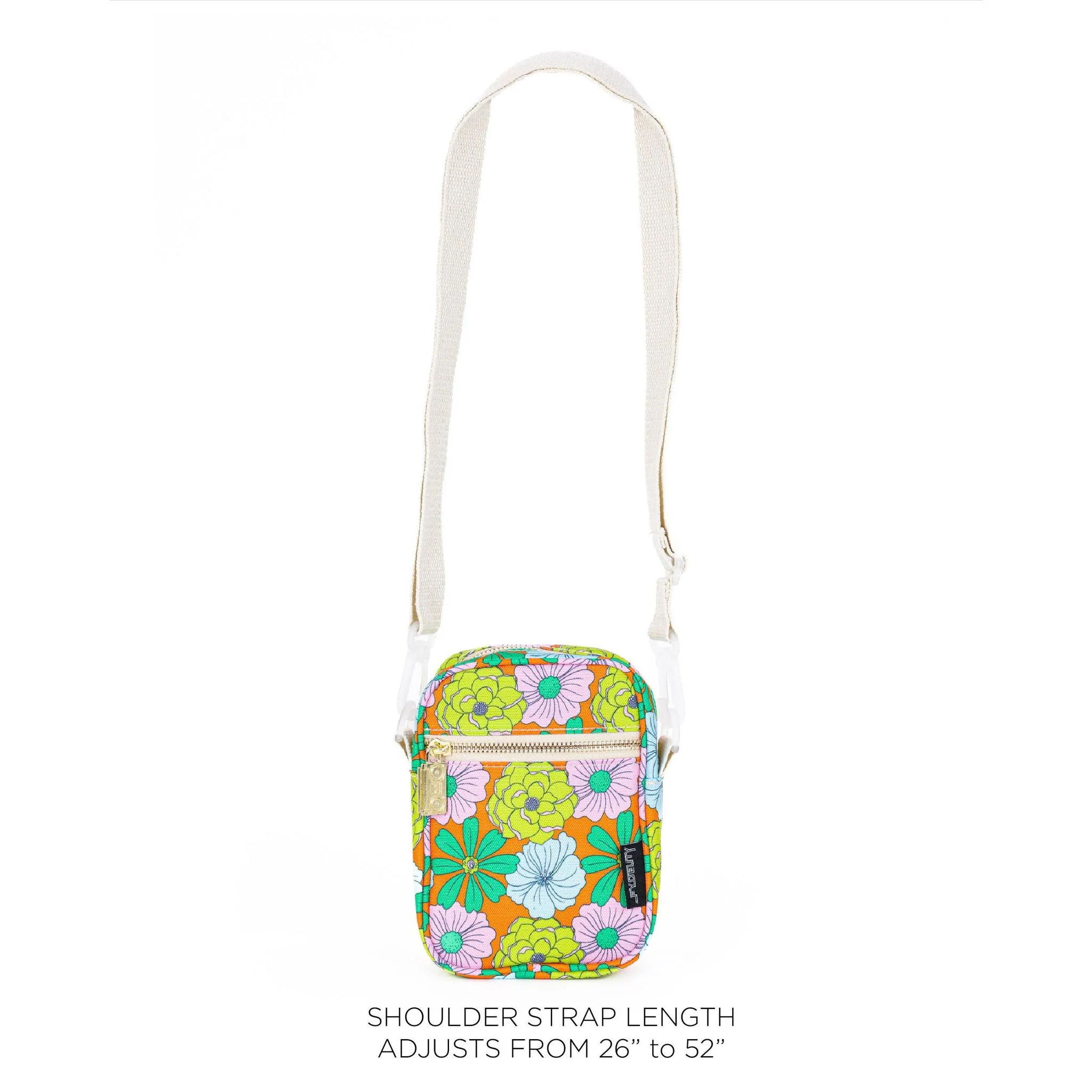 Mini Brick Bag in Floral Orange | Crossbody Bag | Recycled RPET - Image 5