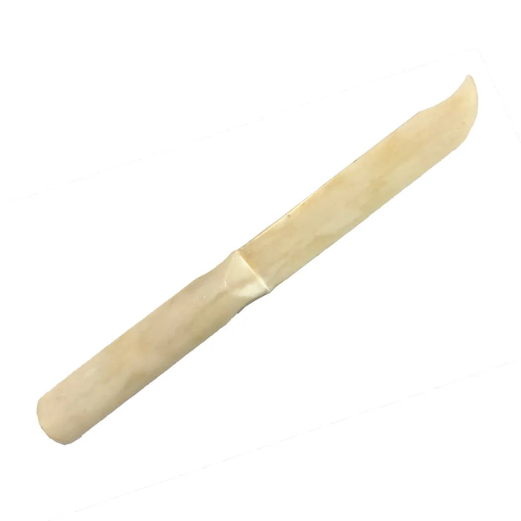 19th C. Whaling Schooner Scrimshaw OxBone Letter Opener Men's Gift  | 9" Knife Mail Envelope Opener Staple Remover - Image 3