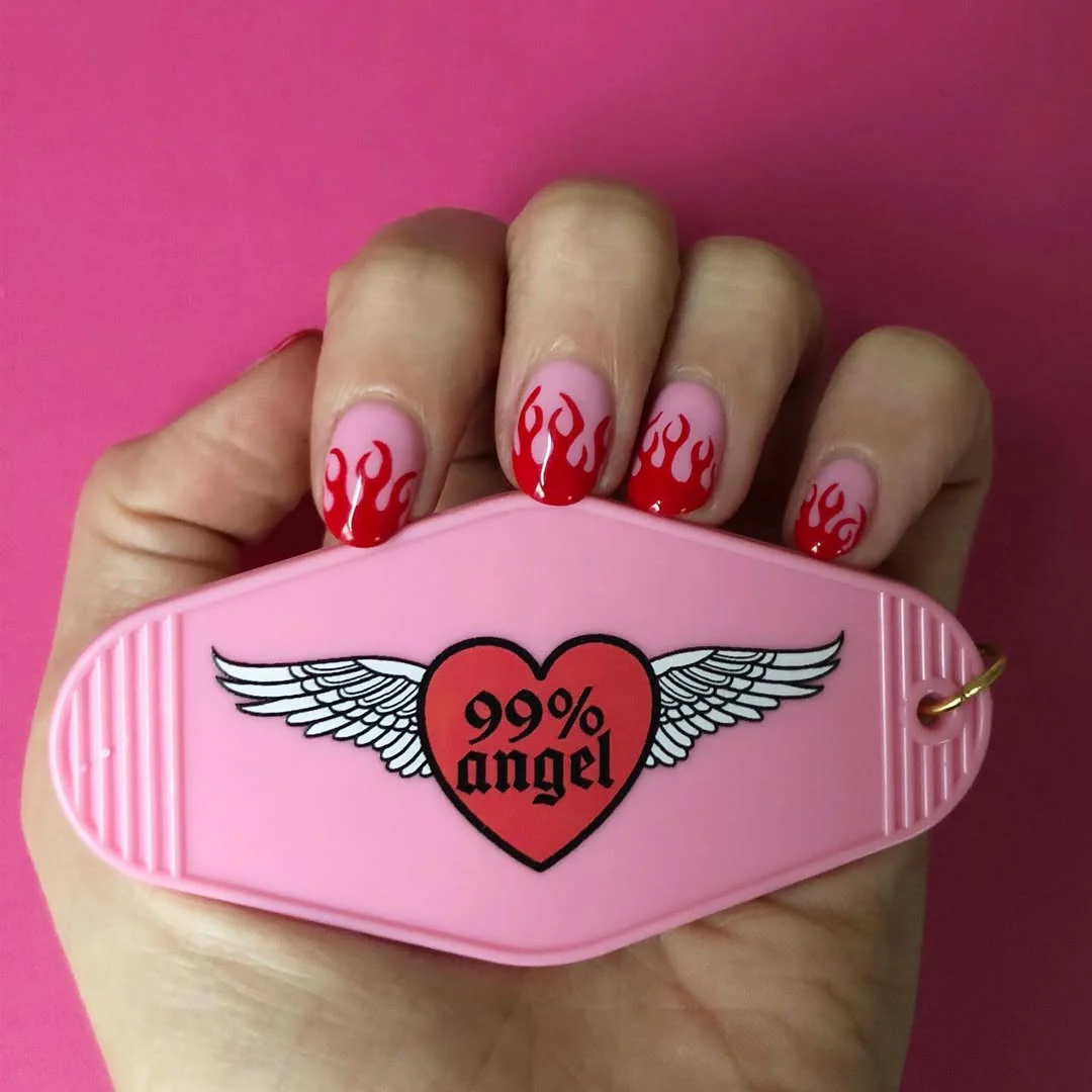 99% Angel Motel Styel Keychain in Pink