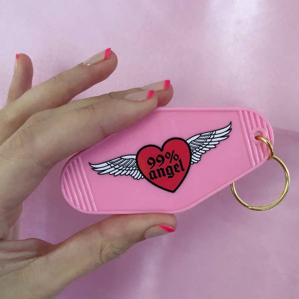 99% Angel Motel Styel Keychain in Pink - Image 2