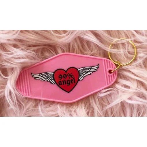 99% Angel Motel Styel Keychain in Pink - Image 3