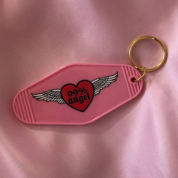 99% Angel Motel Styel Keychain in Pink - Image 4