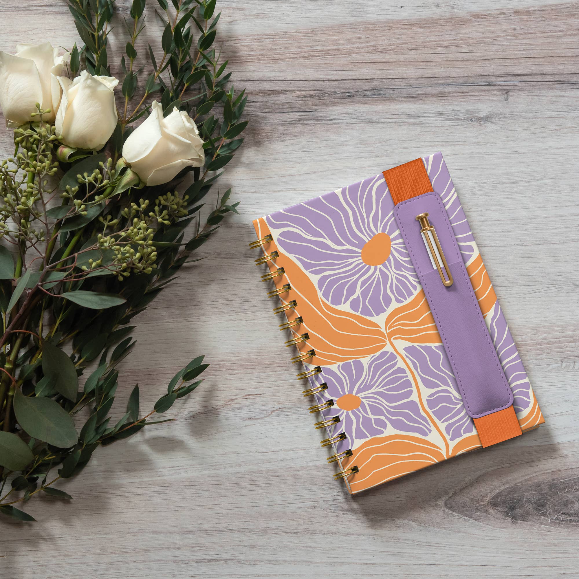 Abloom Oliver Notebook with Pen Pocket | Hardcover Journal | 160 Lined Pages - Image 2