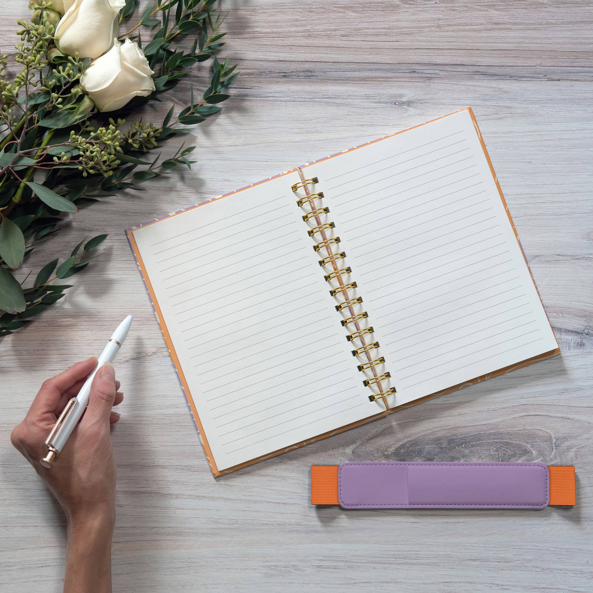 Abloom Oliver Notebook with Pen Pocket | Hardcover Journal | 160 Lined Pages - Image 3