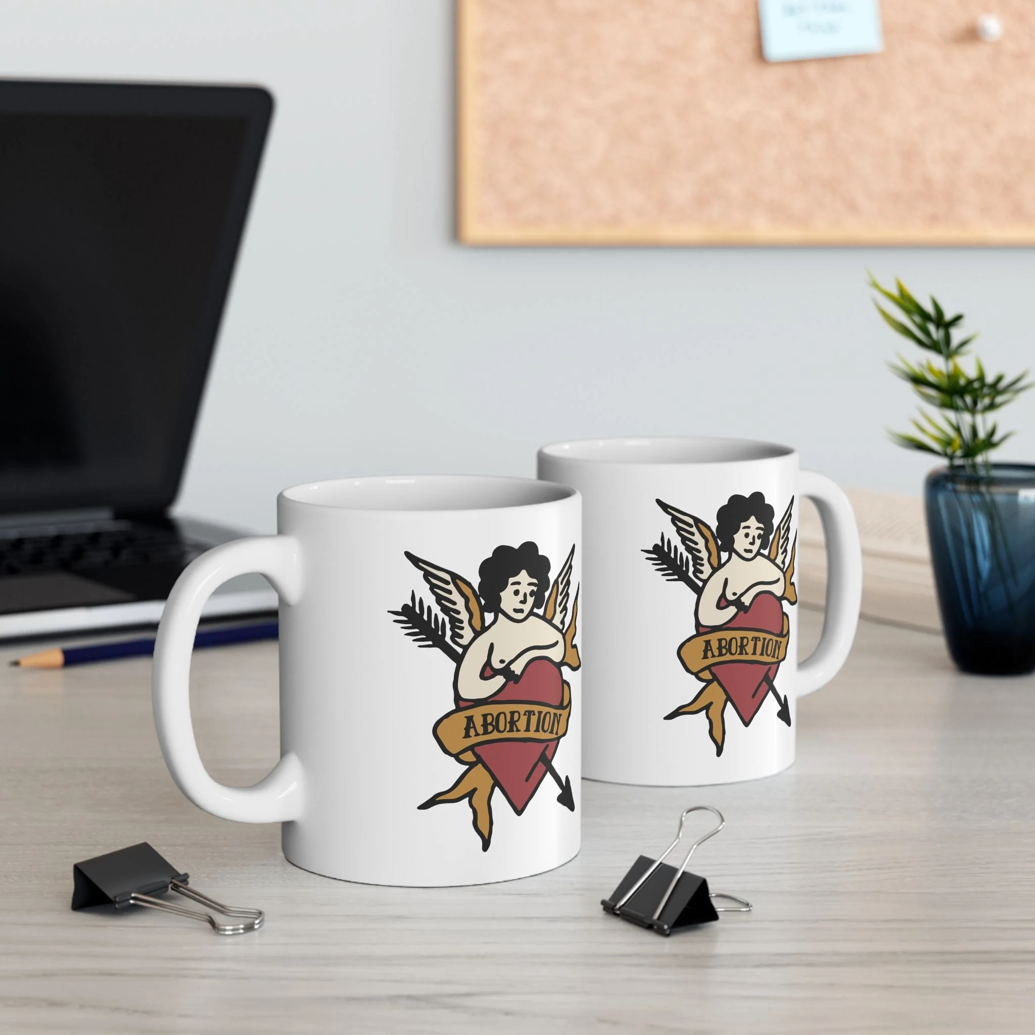 Abortion Vintage Tattoo Art Ceramic Mug 11oz - Image 5