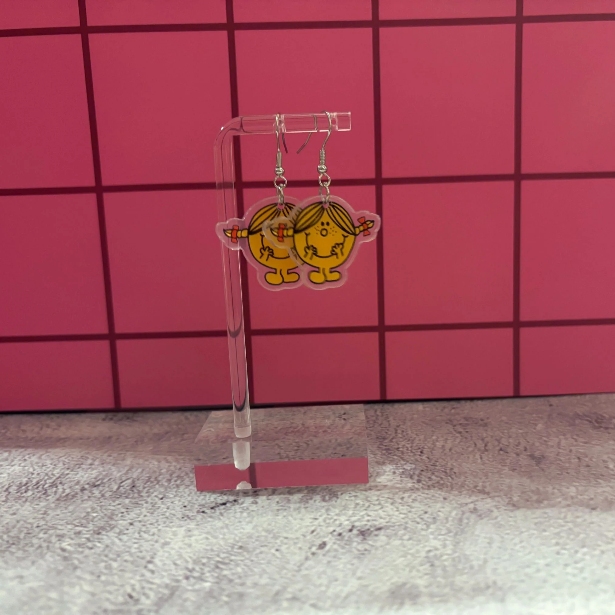 Acrylic Cute Little Missy Earrings | Playful Lightweight Jewelry Gift for Her - Image 3