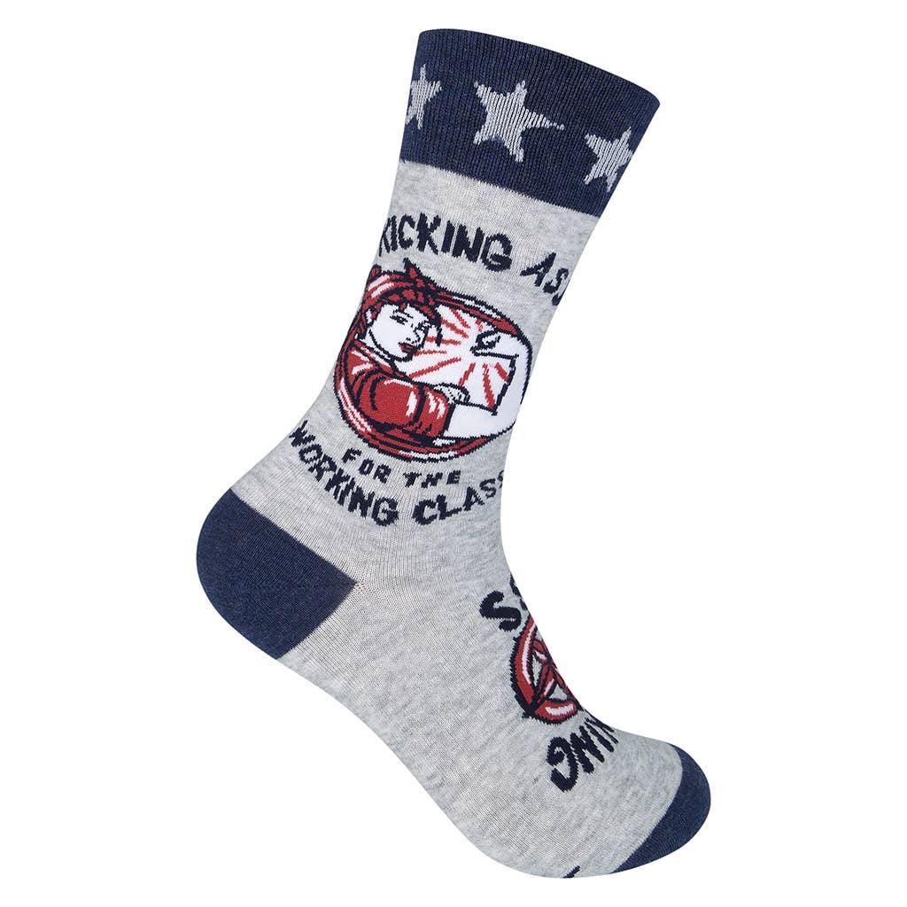 Kicking Ass for the Working Class Socks | Empowering Artwork Unisex Socks - Image 2