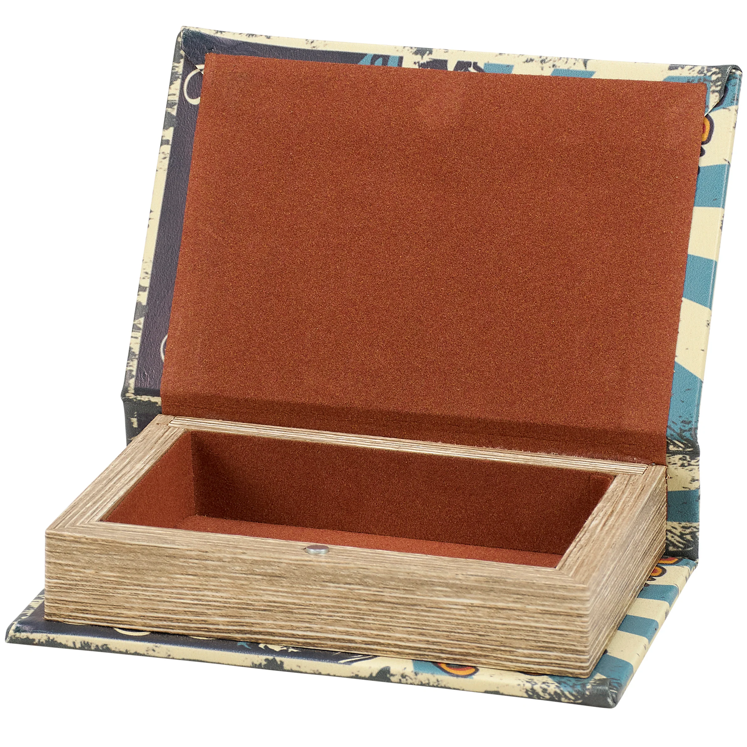 Adventure Awaits Canoeing Book Box | Outdoor-Themed Book Shaped Storage Stash Trinket Box - Image 4