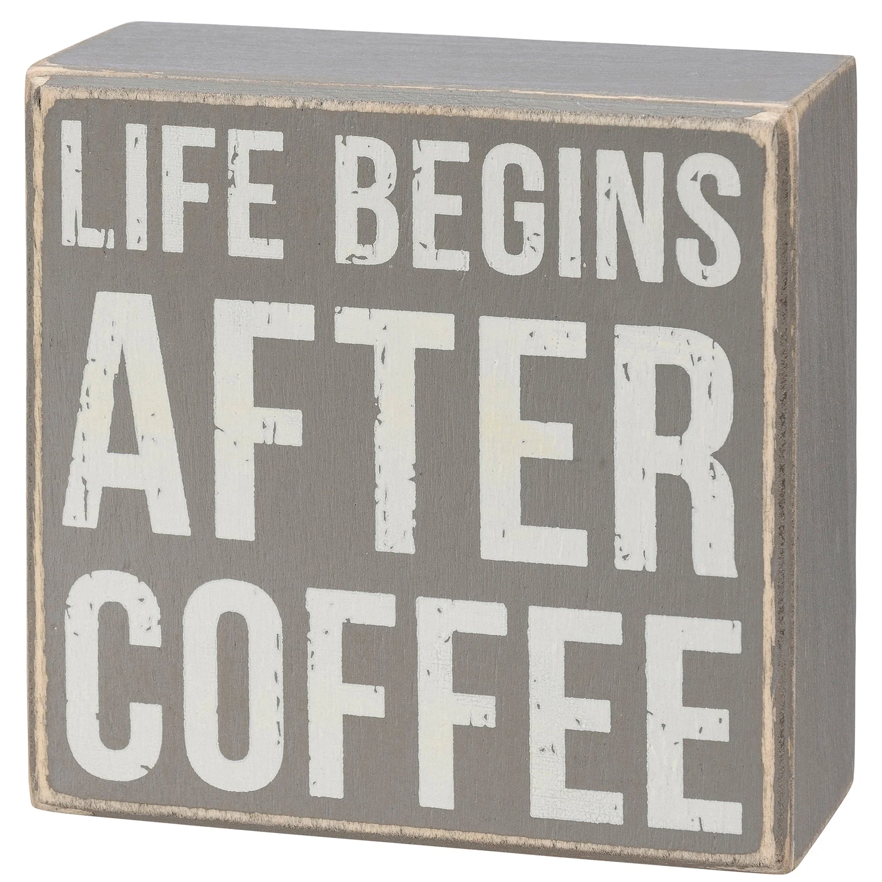 After Coffee Box Sign Set | Wall Desk Display Gift Set | 4" x 4" | Gift for Her - Image 3
