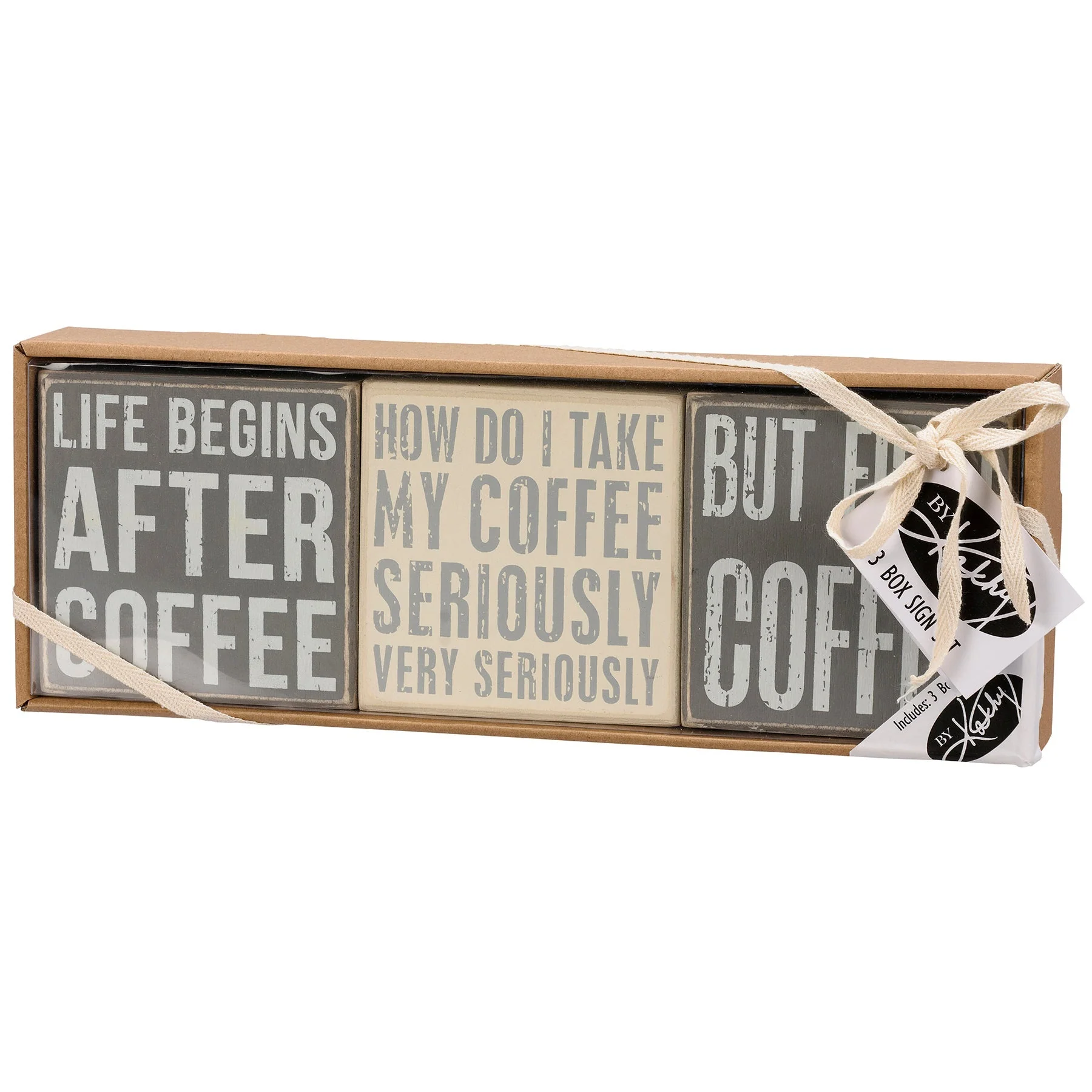 After Coffee Box Sign Set | Wall Desk Display Gift Set | 4" x 4" | Gift for Her - Image 9