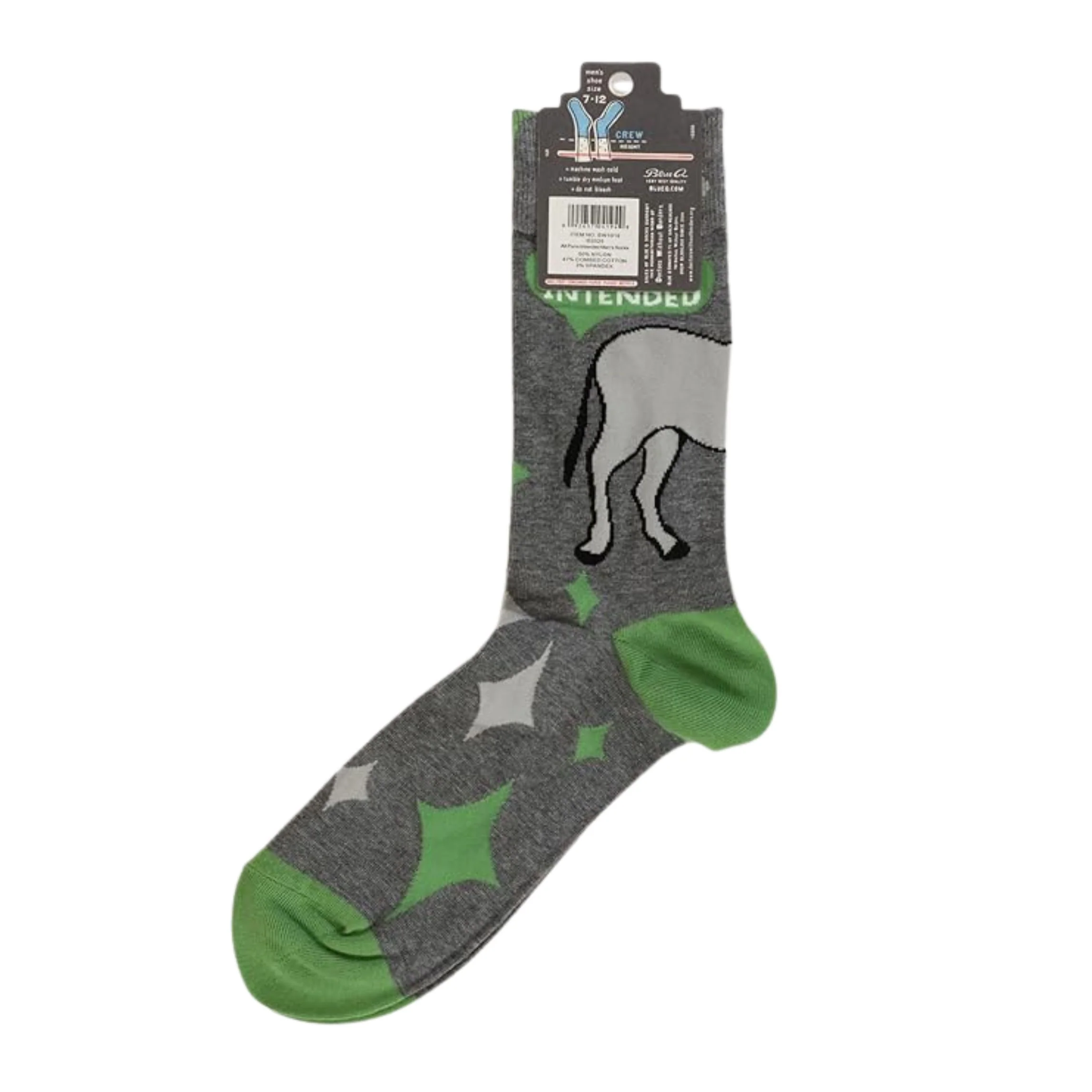 All Puns Intended Men's Crew Socks | Novelty Socks | BlueQ at GetBullish - Image 3