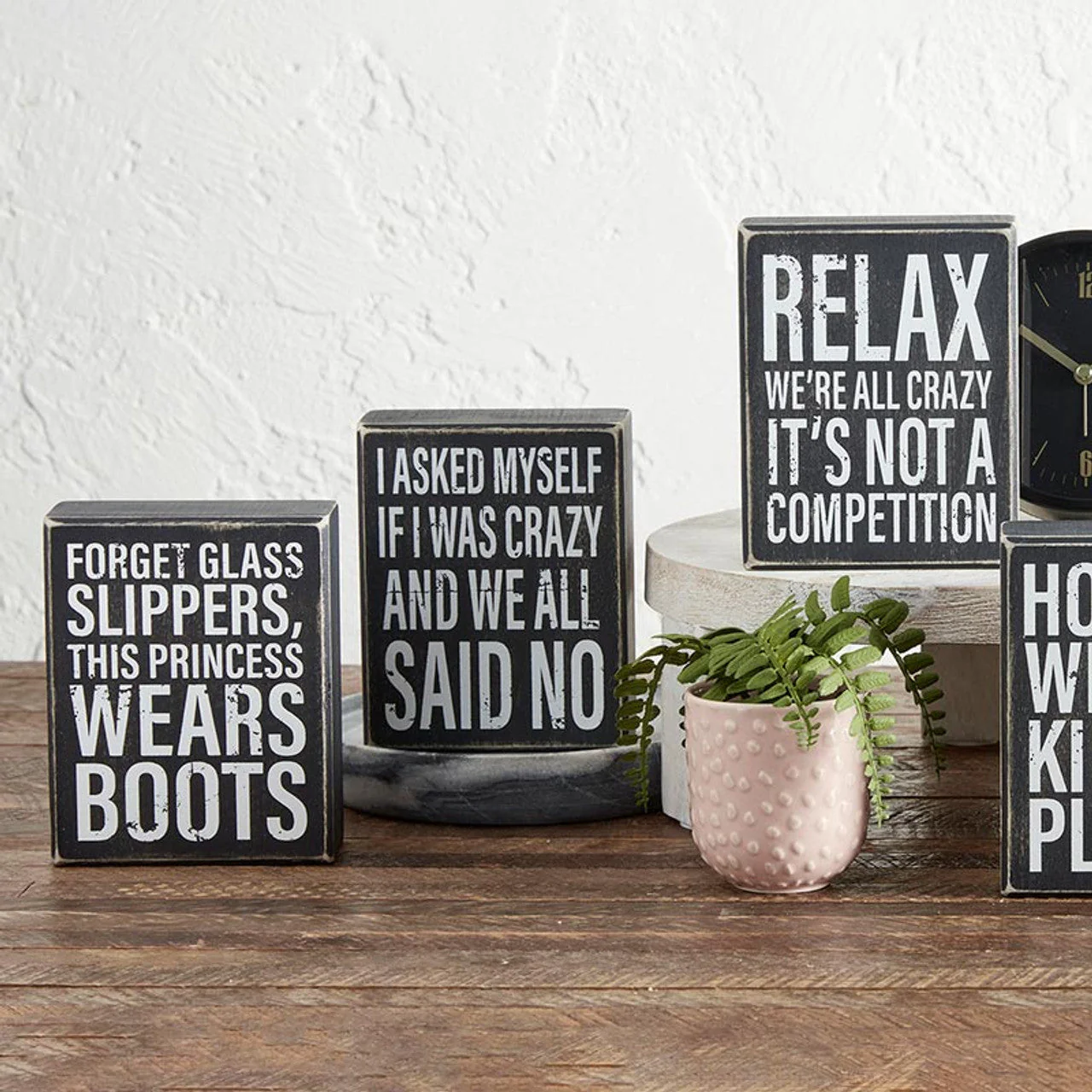 All Said No Box Sign | Wooden Box Wall Tabletop Decor | 4" x 5" - Image 4
