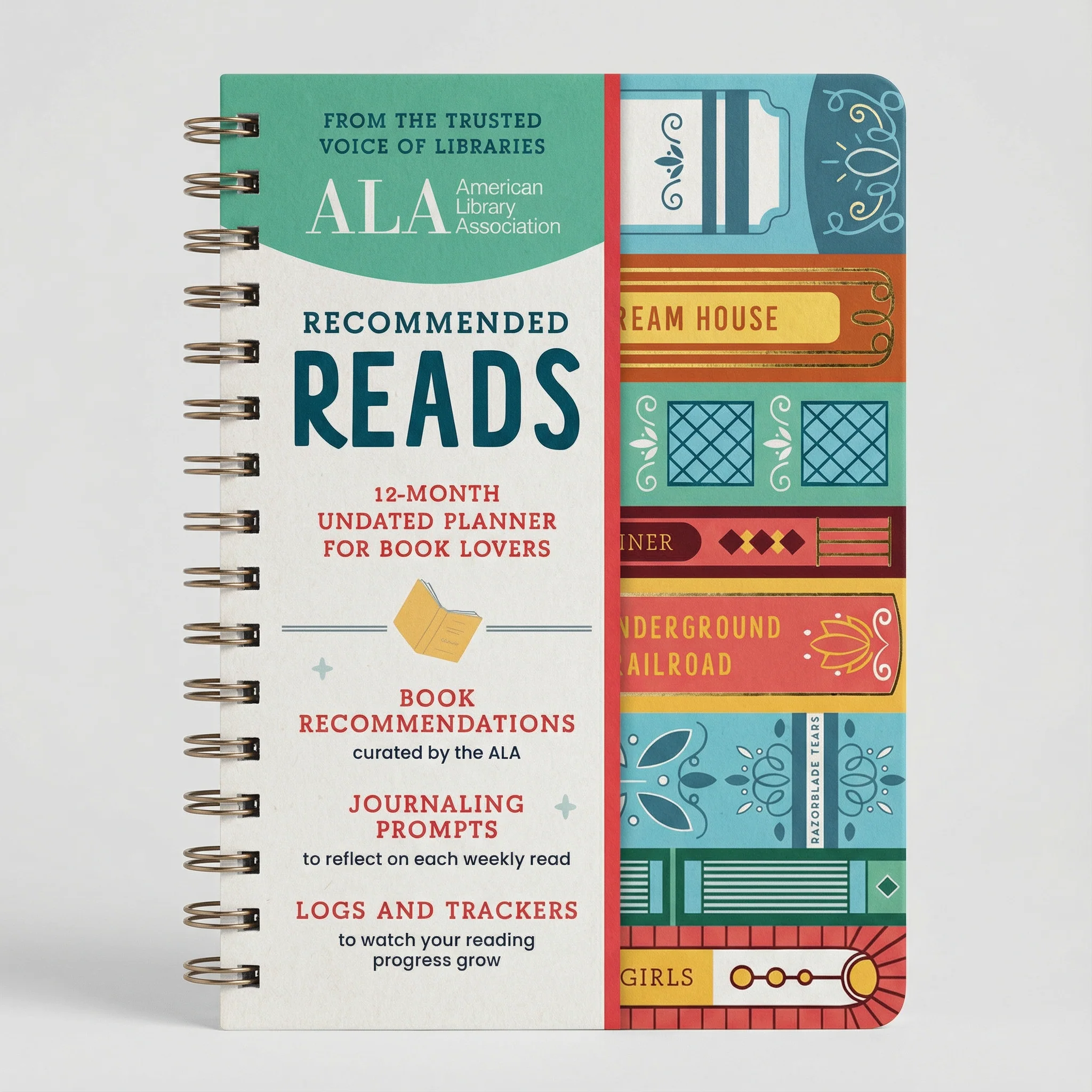 12-Month Undated Weekly Planner | American Library Association Recommended Reads