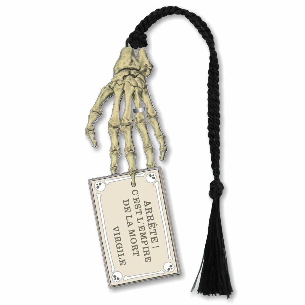 Paris Catacombs Metal Skeletal Hand Bookmark | Creepy Book Marker Gift for Book Lovers Bibliophile