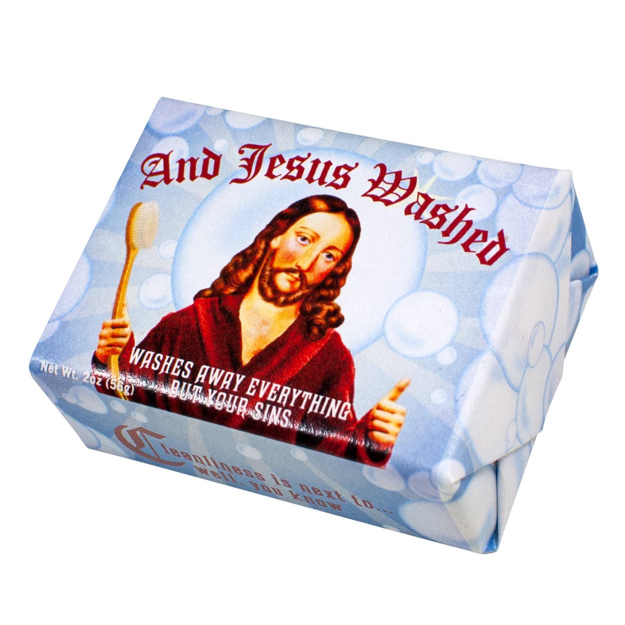 And Jesus Washed Mini Soap in Almond Cocoa Butter Scent | Body Bath Bar Cleanser | 2 oz.