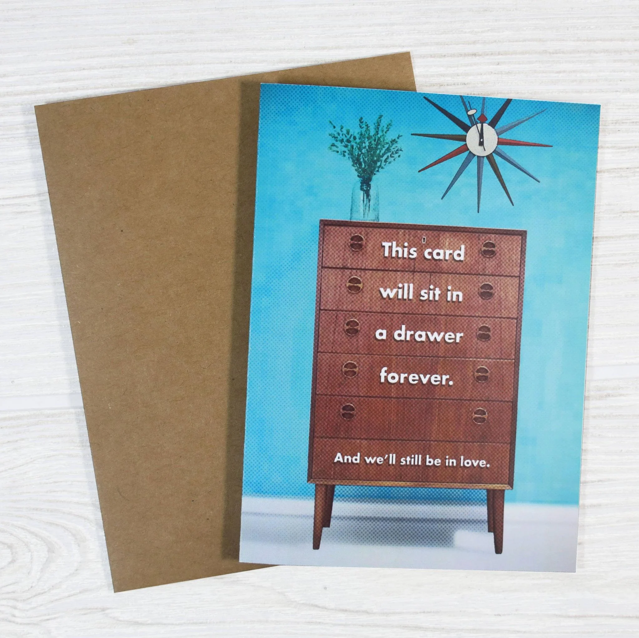 This Card Will Sit In A Drawer Forever Love Anniversary Card | Blank Greeting Card - Image 3