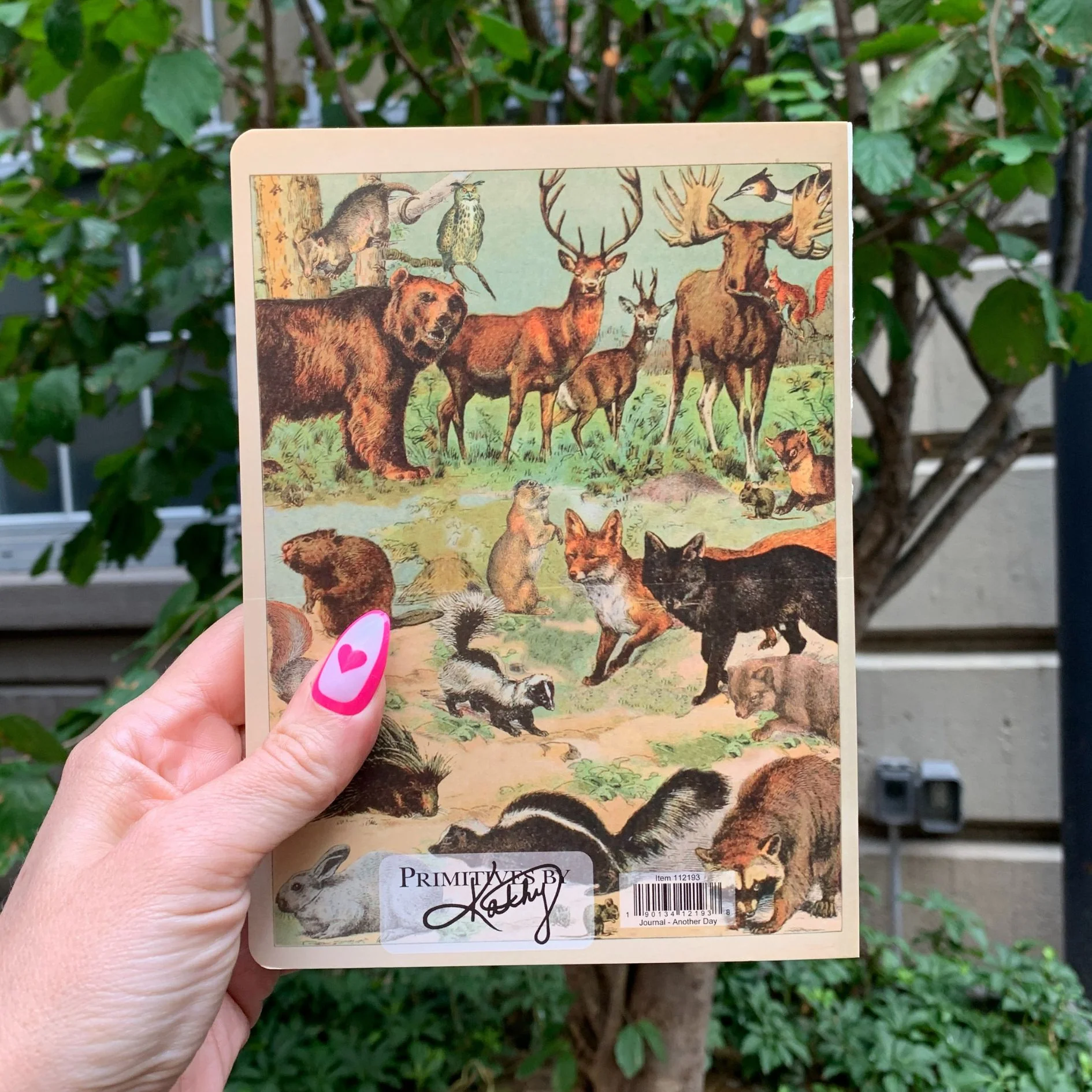 Vintage Zoologica Double-Sided Journal | "Another Day Another Adventure" Wild Animals Notebook - Image 2