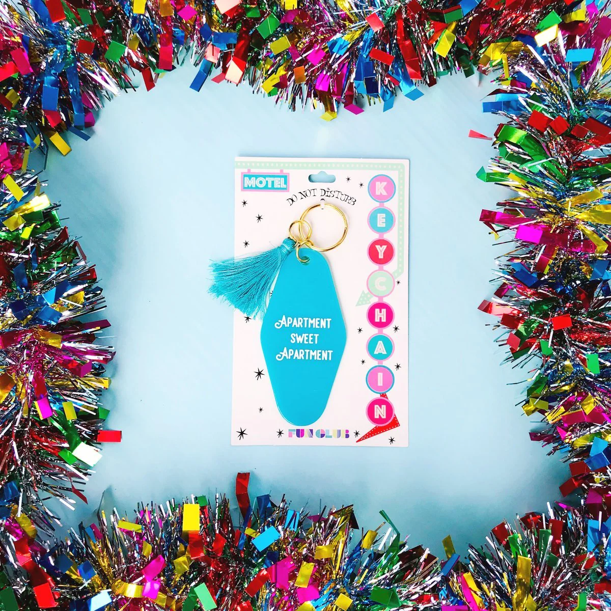 Fun Club Apartment Sweet Apartment Teal Keychain With Tassel - Image 2