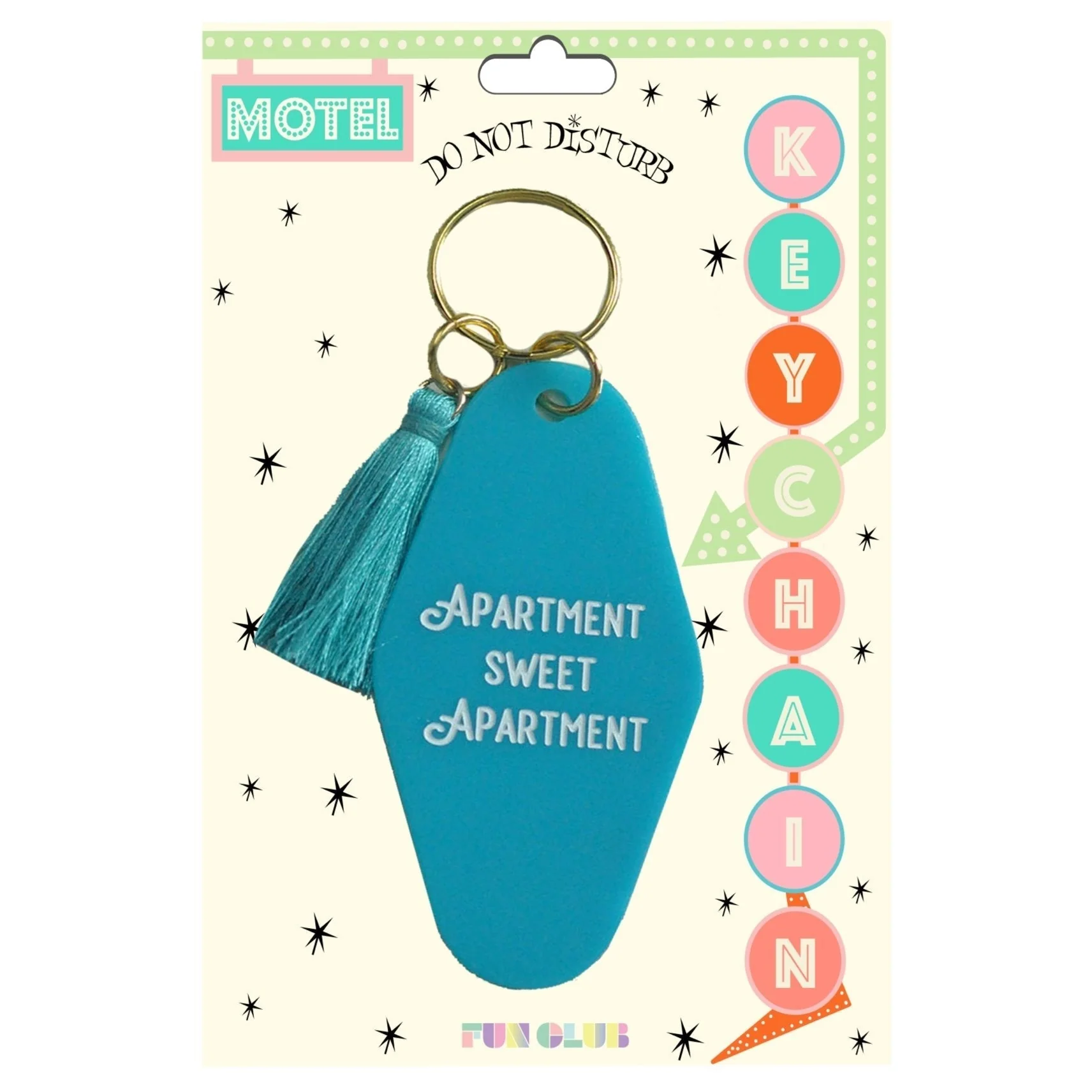 Fun Club Apartment Sweet Apartment Teal Keychain With Tassel - Image 3