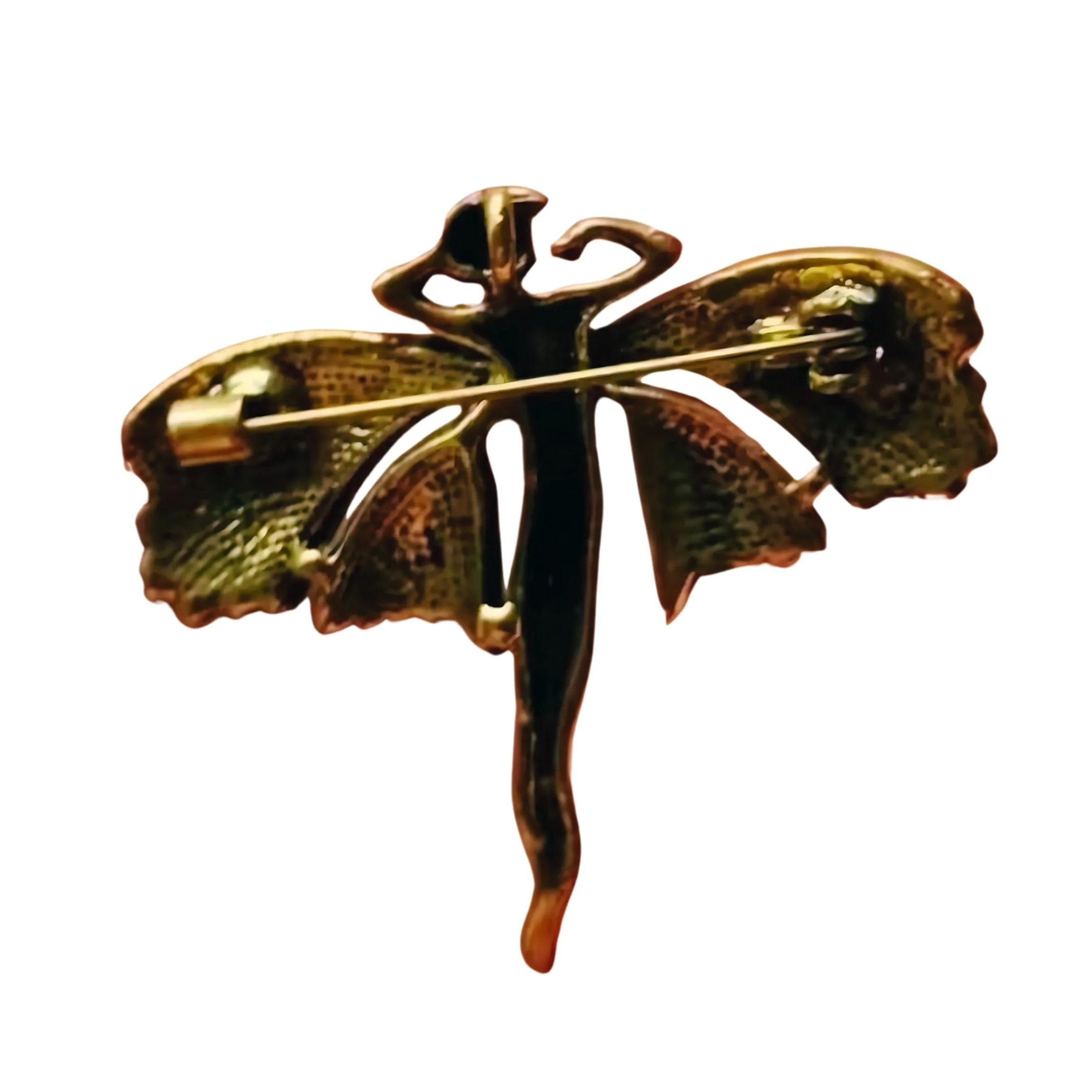 Art Nouveau Fairy Brooch | Vintage Enchanted Fairytale Pin 1.8" x 1.6" - Image 4