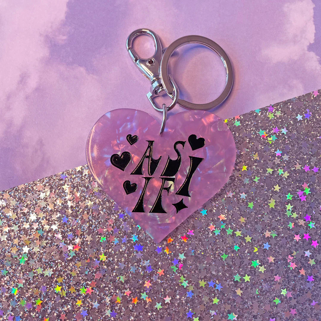 As If Heart Keychain in Light Purple | Classic Cher Clueless Vibes - Image 3