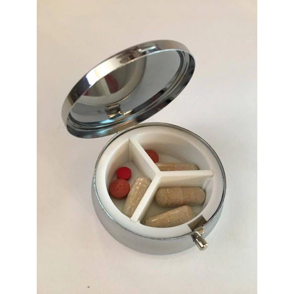 Ask Me How I've Suffered Pill Box | Handmade 2.25" Round Pill Case | Retro Pinup Art - Image 3