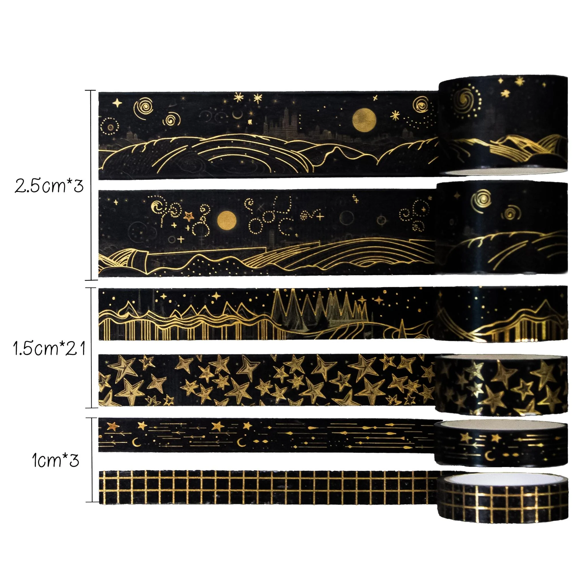 Astro Enchantment Washi Tape Set | 27 Rolls Space & Cosmic Decorative Tape for Journals, Planners & Crafts - Image 2