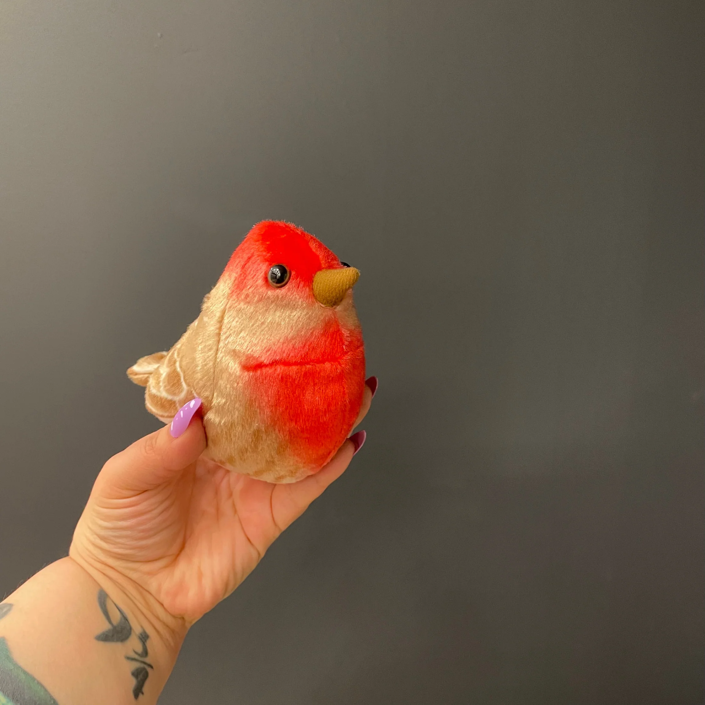 Audubon II House Finch Bird Stuffed Animal with Sound 5.5" - Image 2