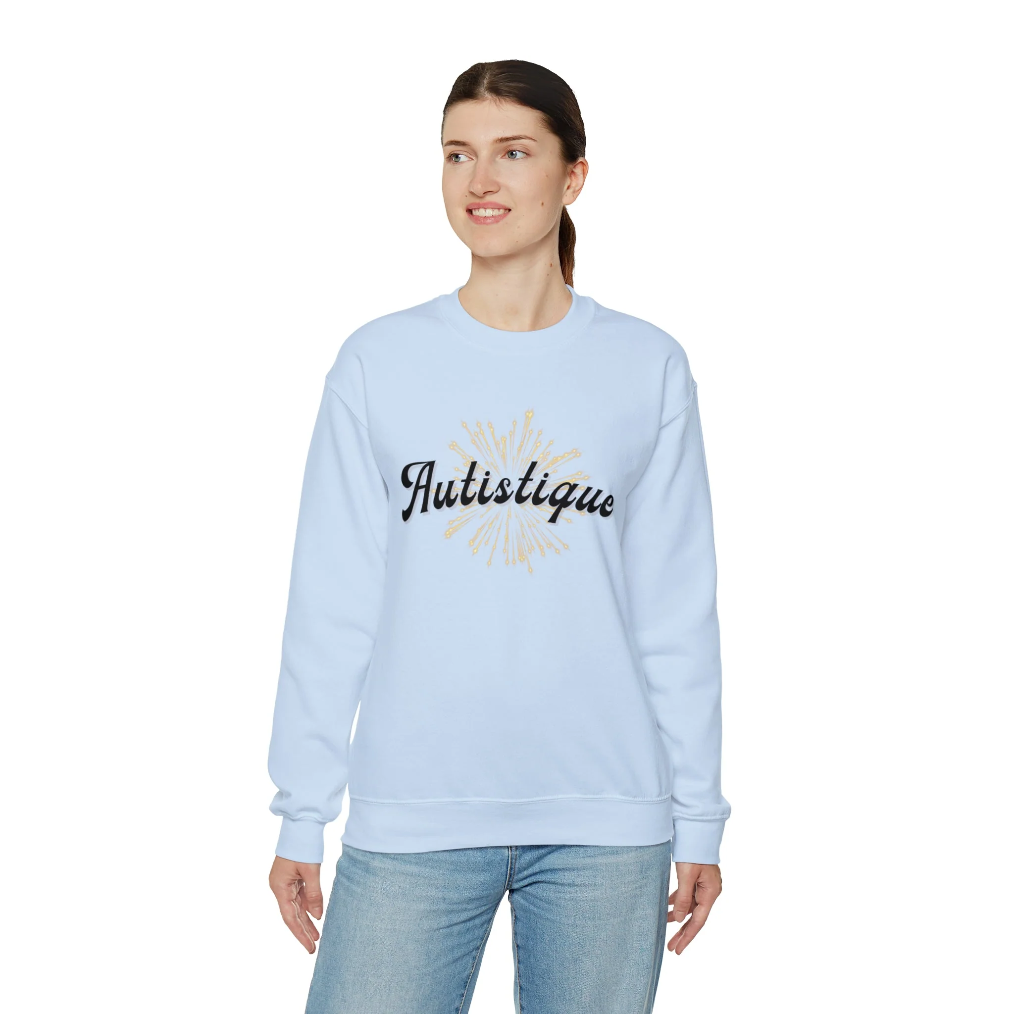 Autistique Funny Autism Pride Unisex Heavy Blend™ Crewneck Sweatshirt - Image 29