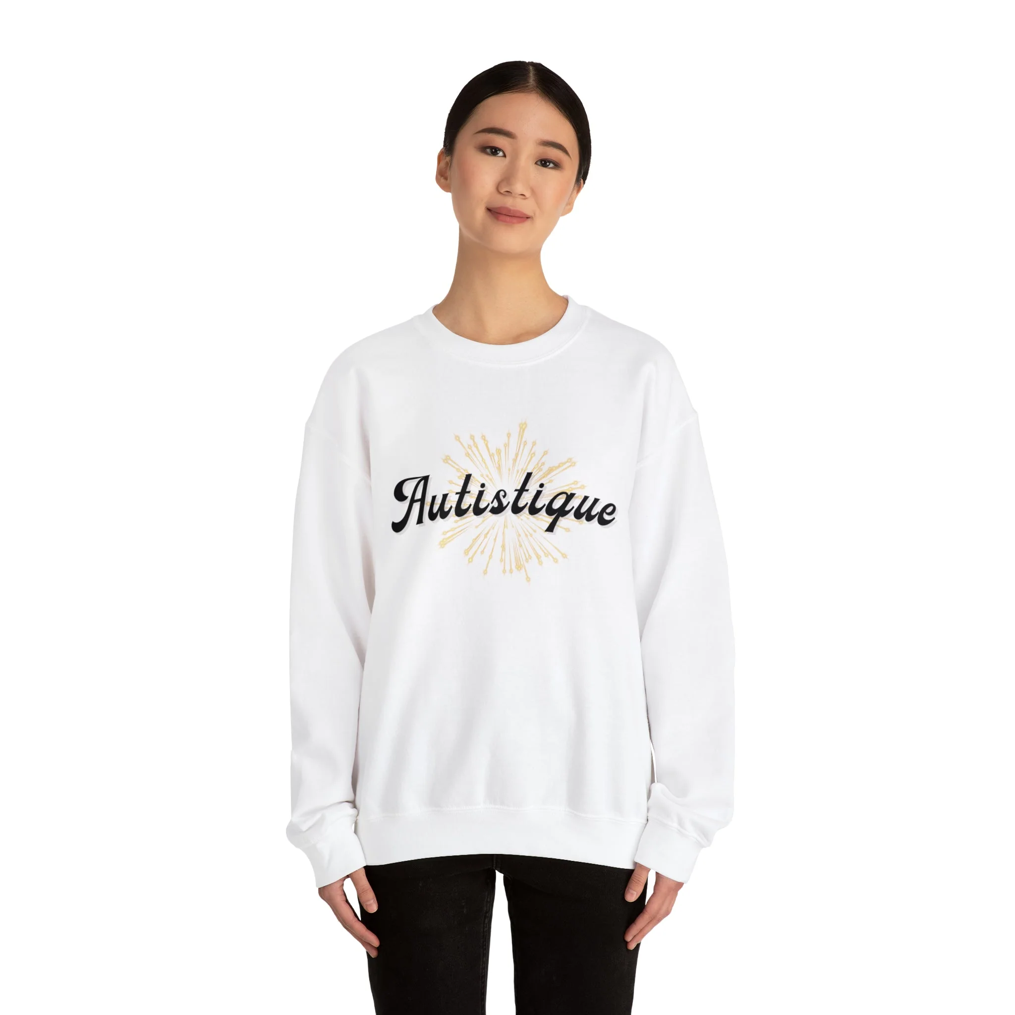 Autistique Funny Autism Pride Unisex Heavy Blend™ Crewneck Sweatshirt - Image 32