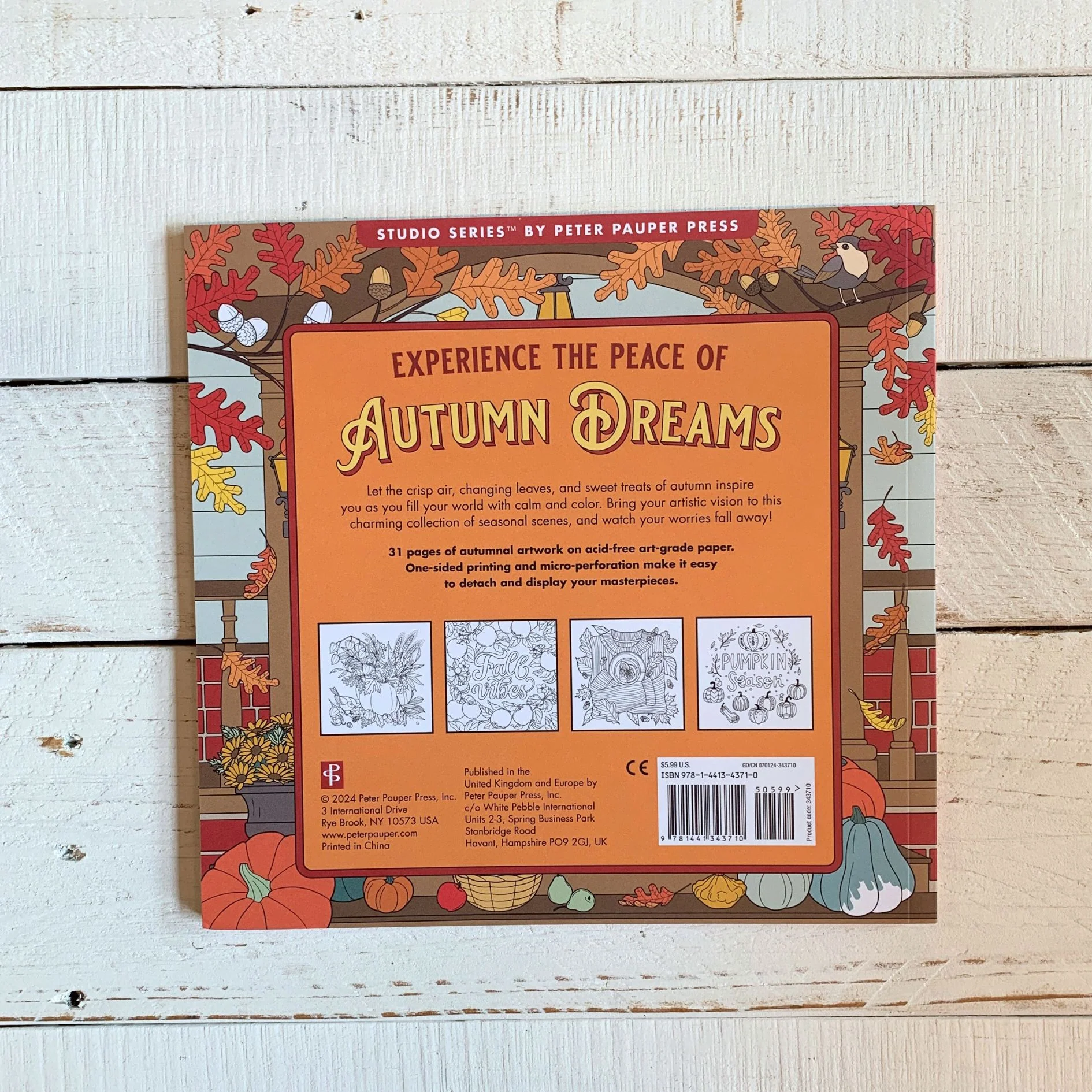 Autumn Dreams Adult Coloring Book | 31 Relaxing Seasonal Scenes - Image 10