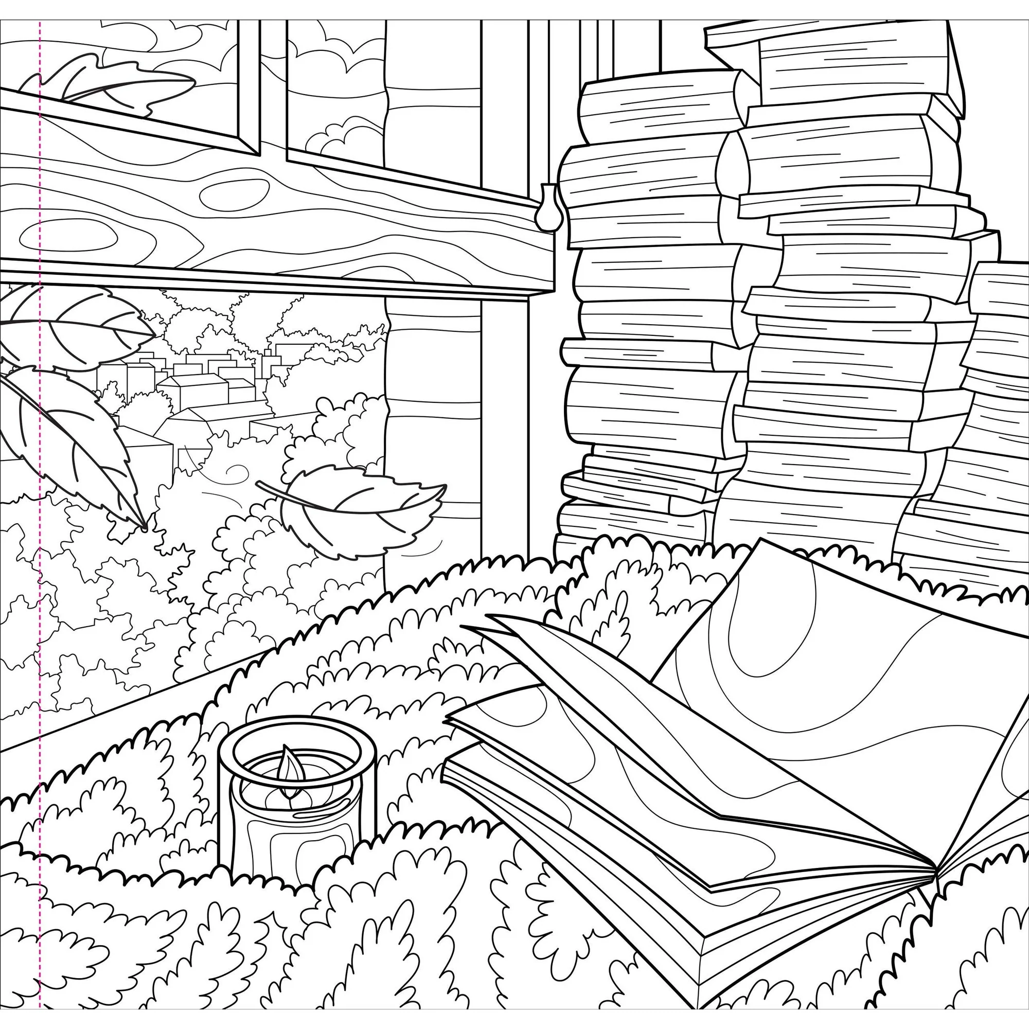 Autumn Dreams Adult Coloring Book | 31 Relaxing Seasonal Scenes - Image 3