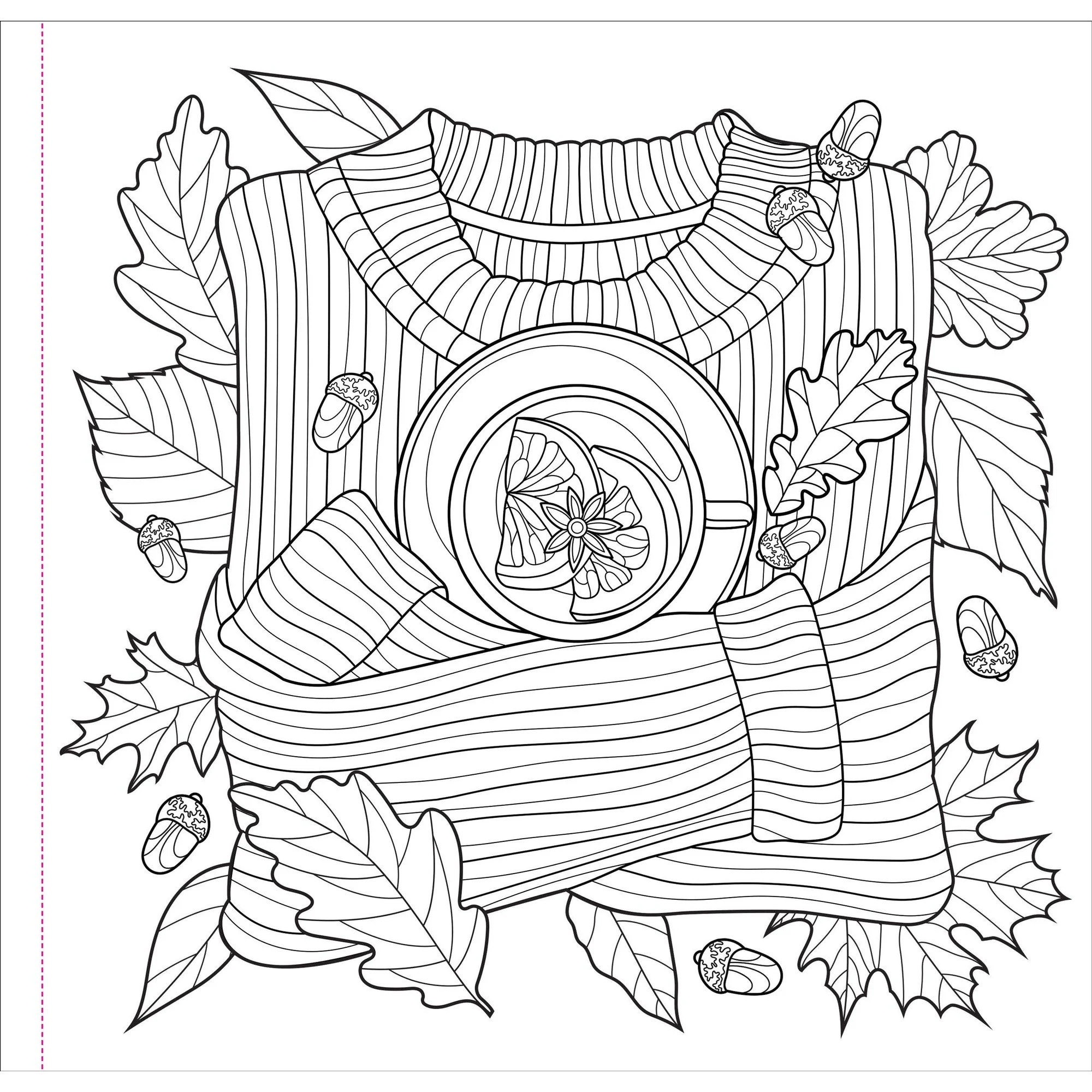 Autumn Dreams Adult Coloring Book | 31 Relaxing Seasonal Scenes - Image 4