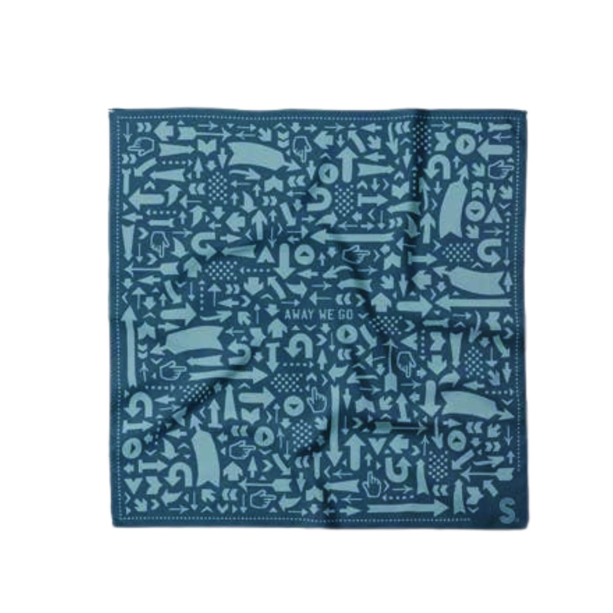 Away We Go Road Trip Bandana | Cotton Headwrap Scarf | 22'' x 22'' - Image 2