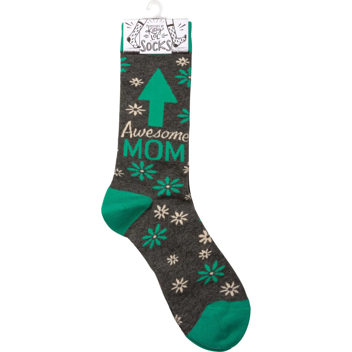Awesome Mom Arrow Socks With Floral Design - Image 4